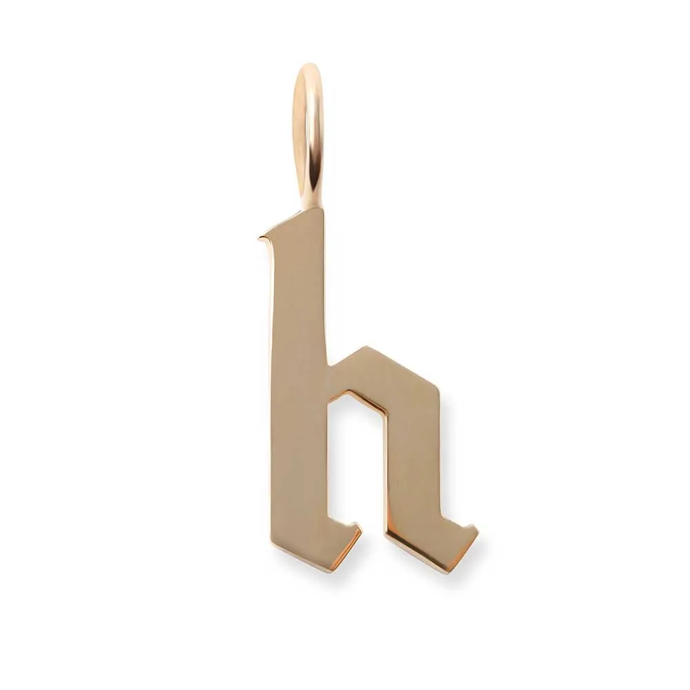 14K GOLD GOTHIC LETTER CHARMS