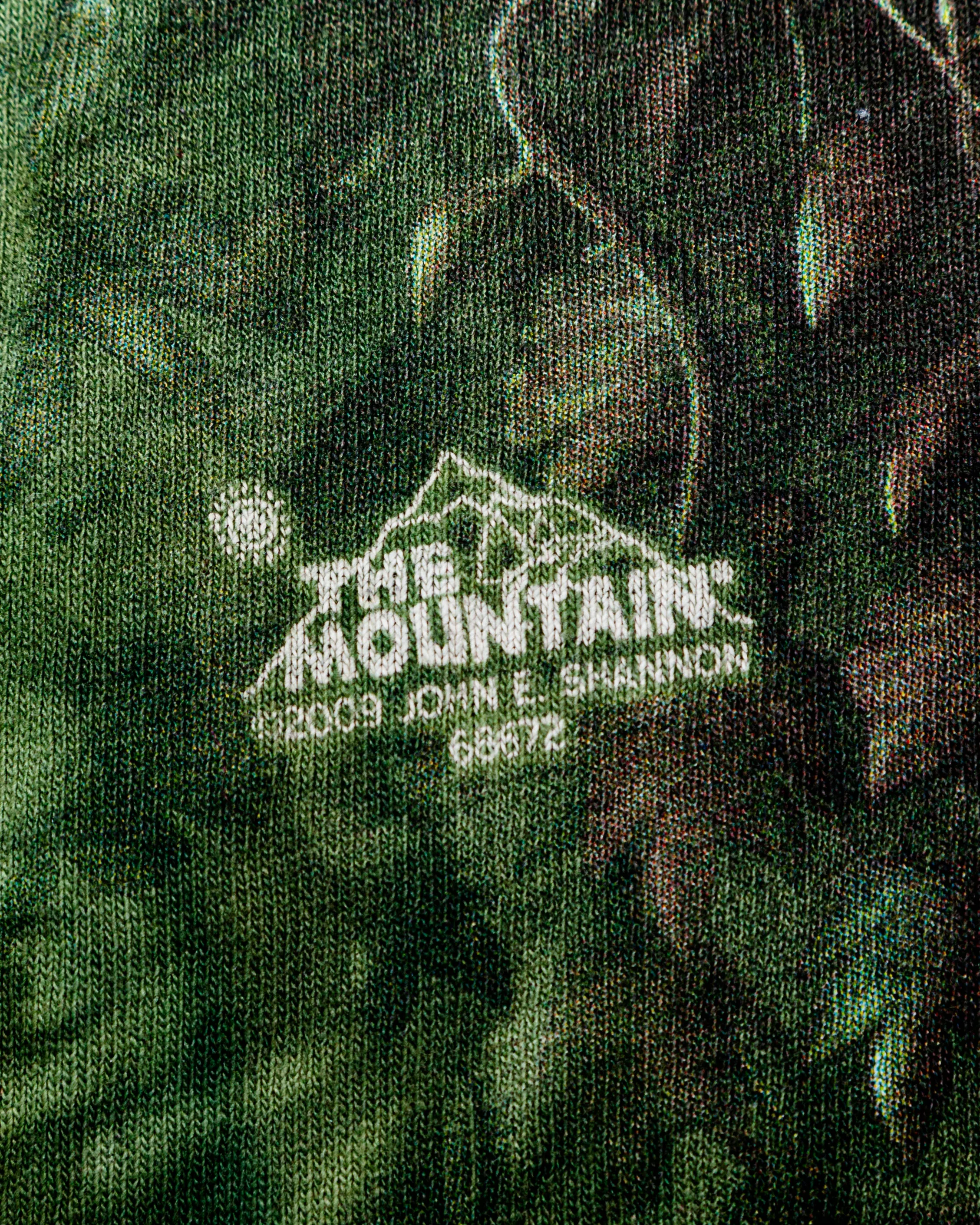 2009 The Mountain Psychedelic Green Plant Face Tie Dye T-Shirt