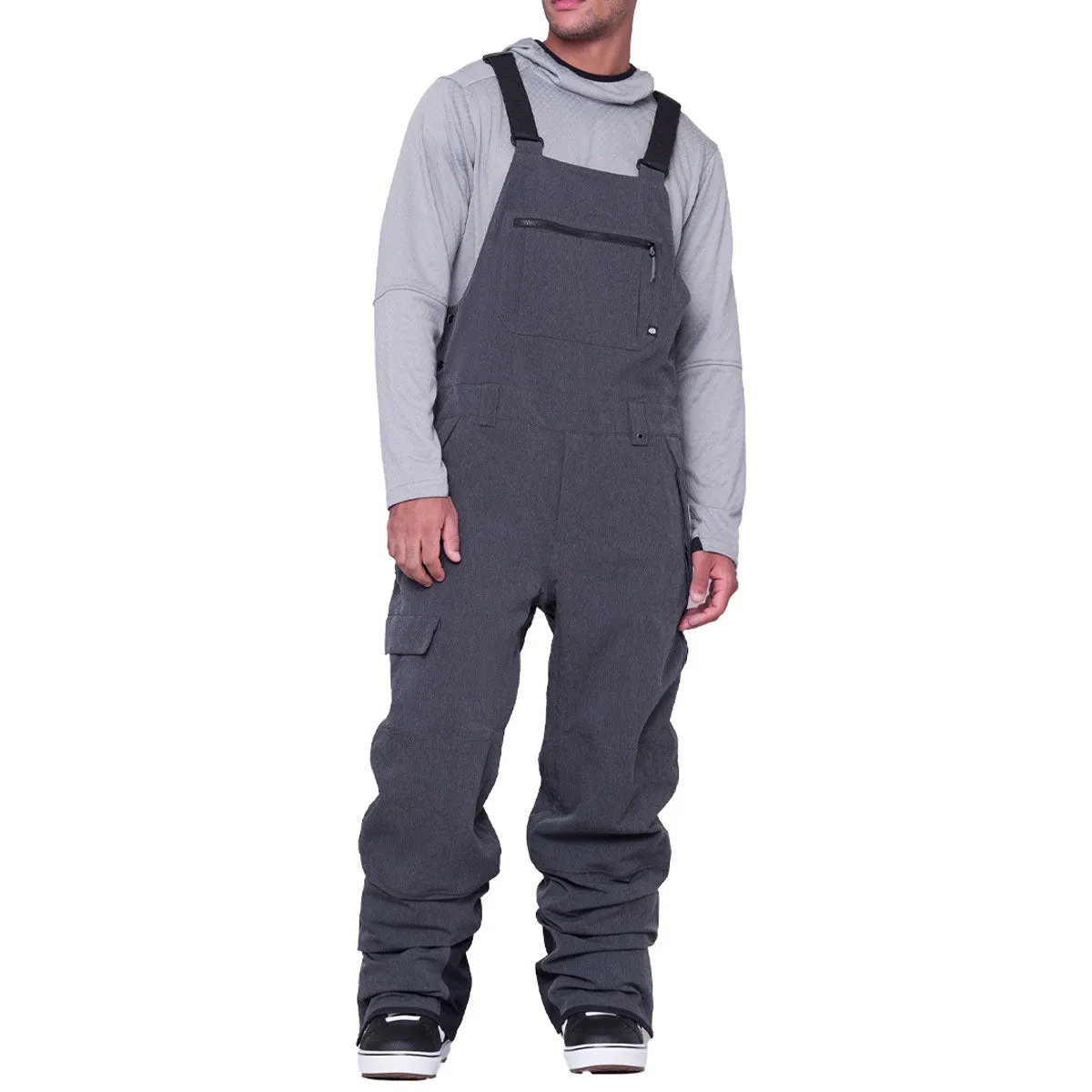 686 Hot Lap Insulated Bib Snowboard Pants - Black Denim