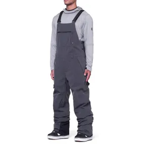 686 Hot Lap Insulated Bib Snowboard Pants - Black Denim