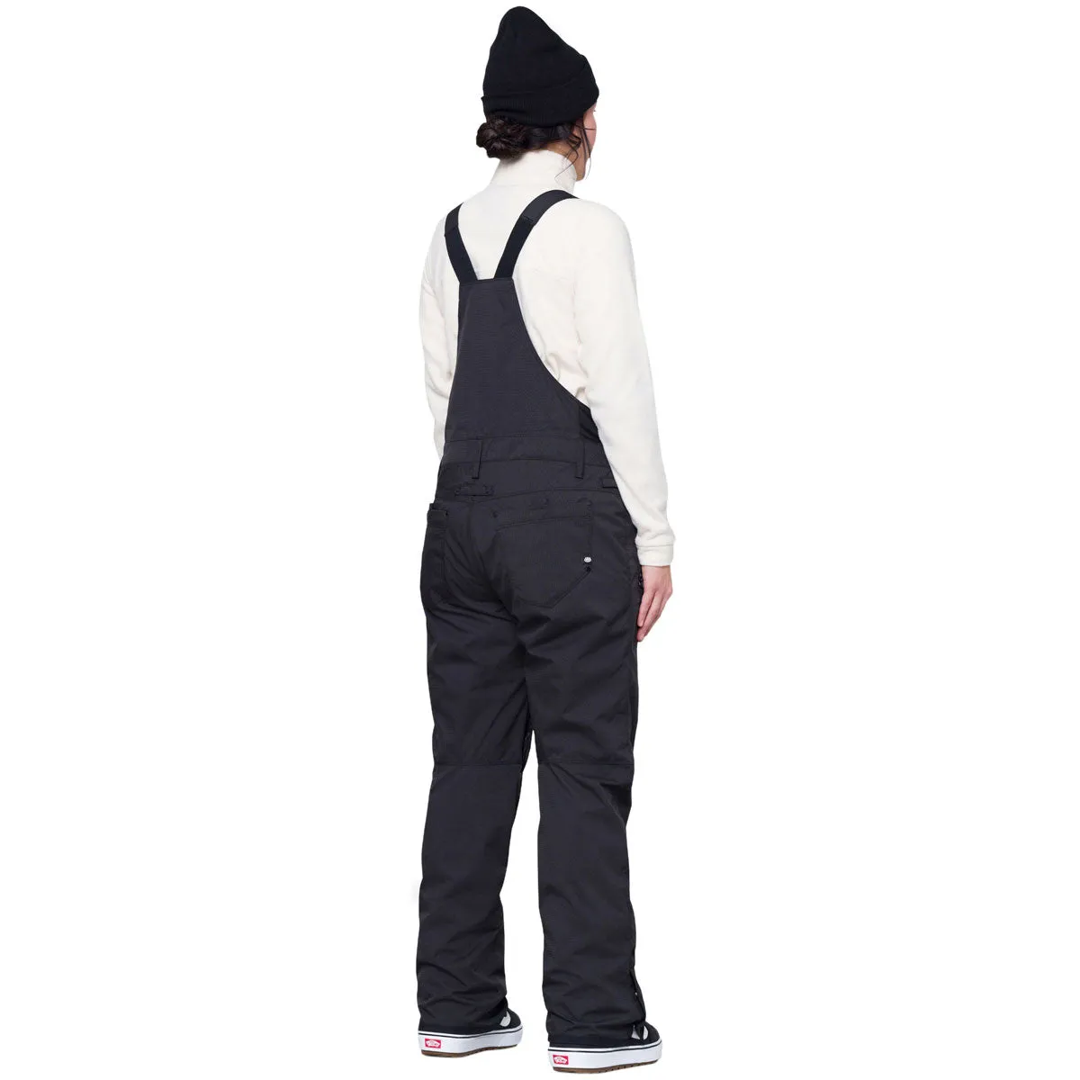 686 Womens Black Magic Insulated Bib Snowboard Pants - Black Geo Jacquard