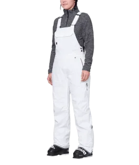 686 Women's Black Magic Insulated Bib Snowboard Pants White Geo Jacquard 2024