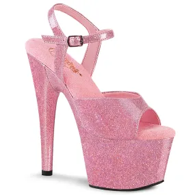 7" Platform Ankle Strap Glitter Sandal (ADORE-709GP)