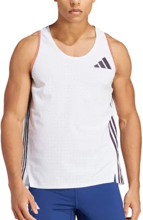 adidas Adizero Promo Mens Running Vest - White