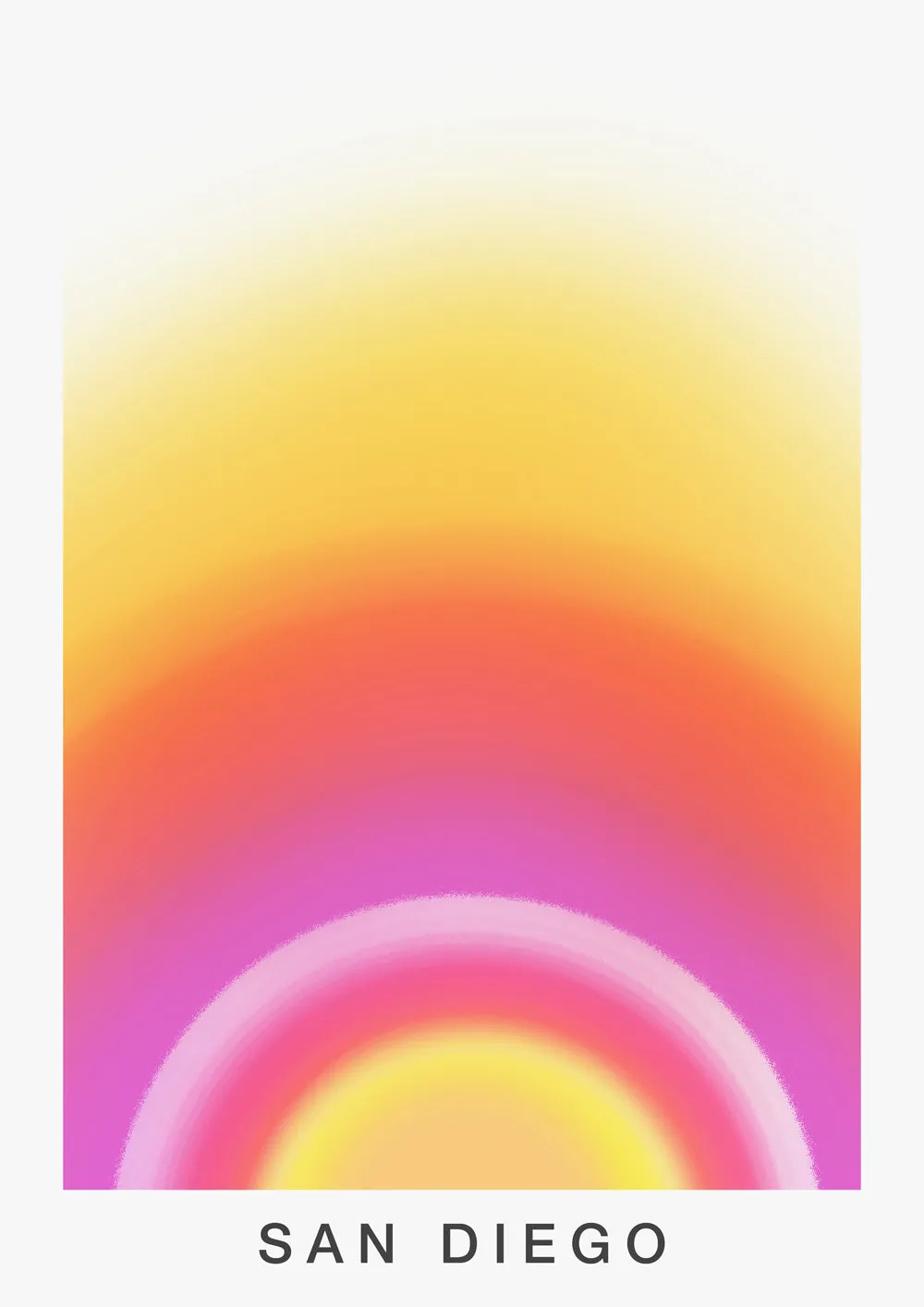 American Art Print California Abstract Gradient Sunset Wall Artwork Print 'San Diego'