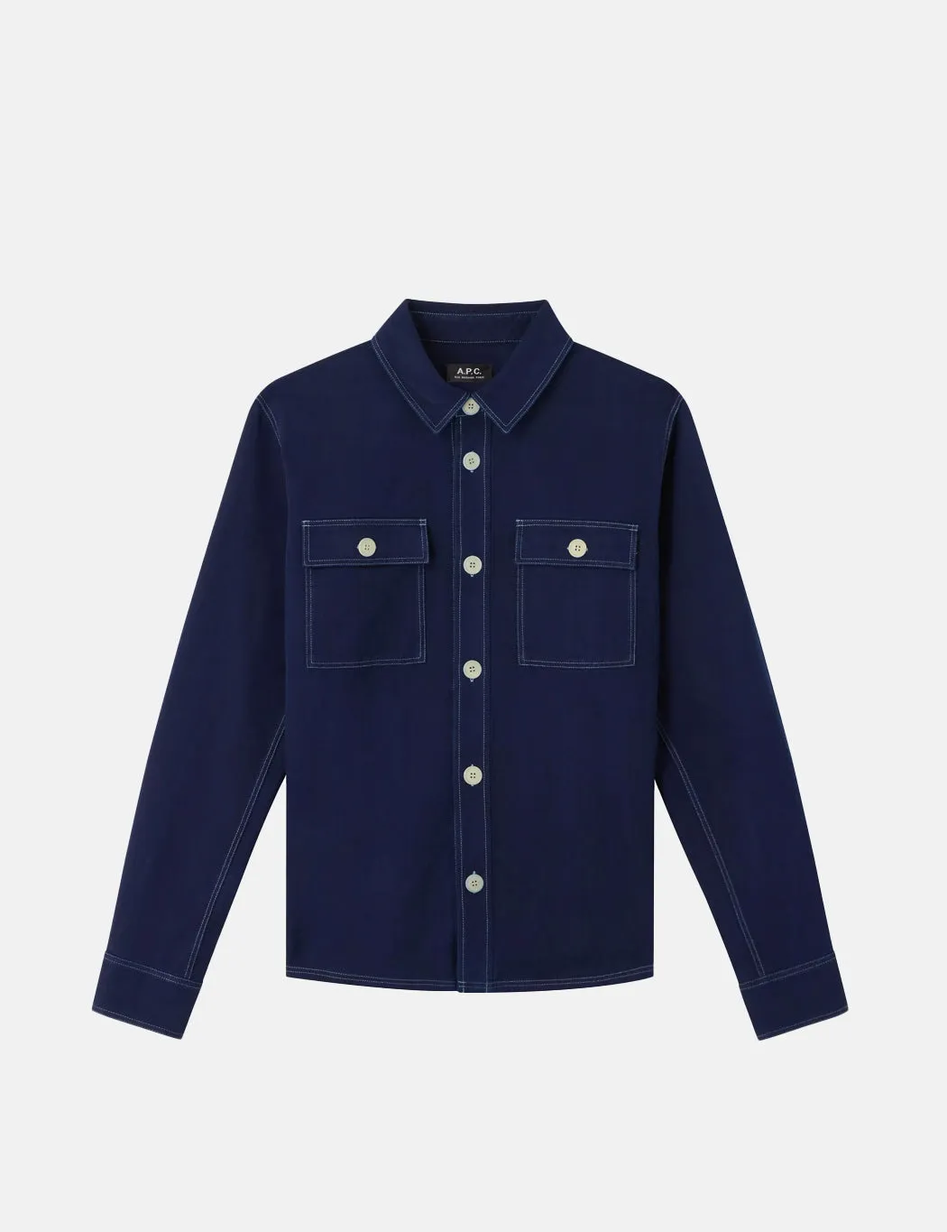 A.P.C. Bastain Overshirt - Stonewash Indigo