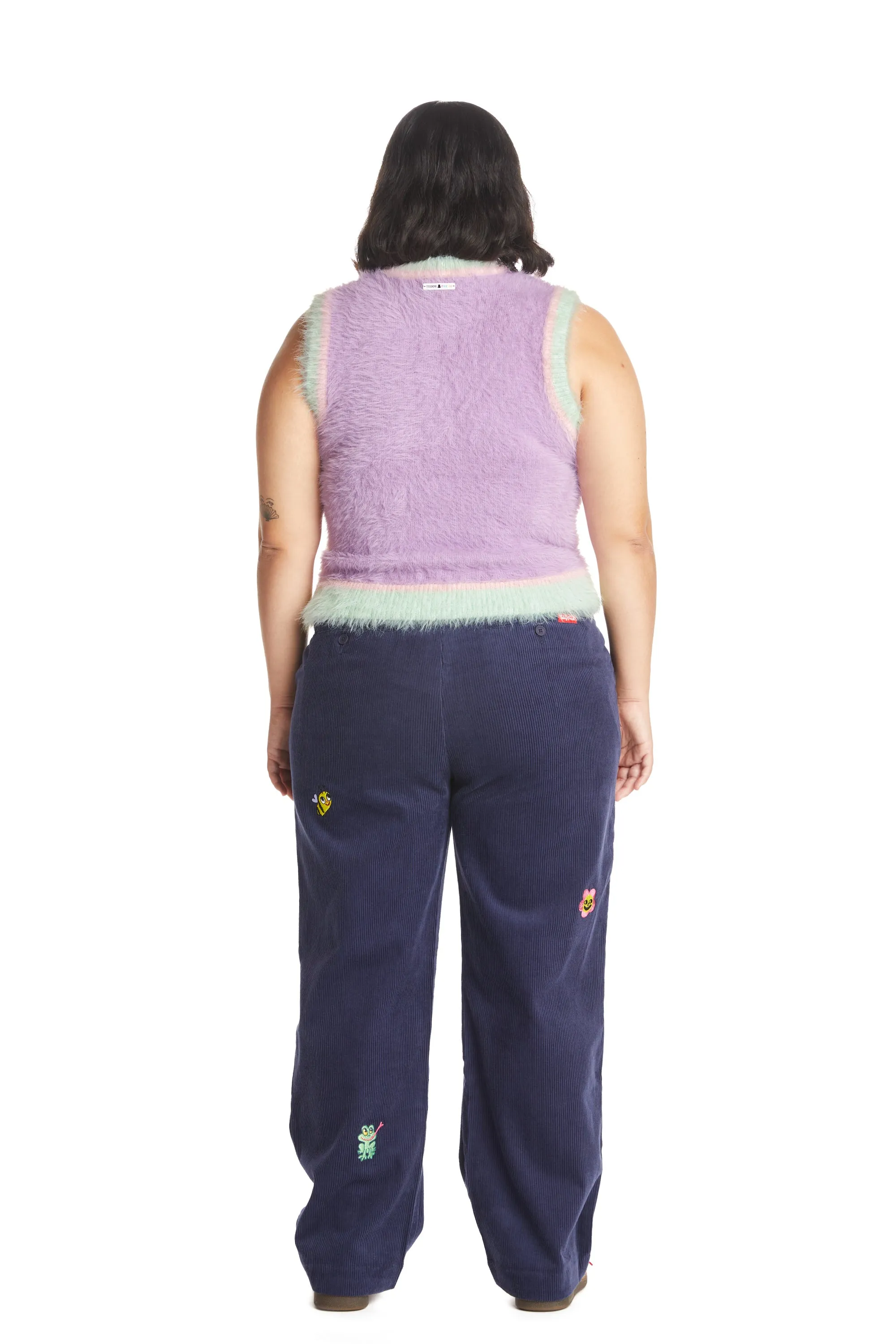 Applique Corduroy Pants