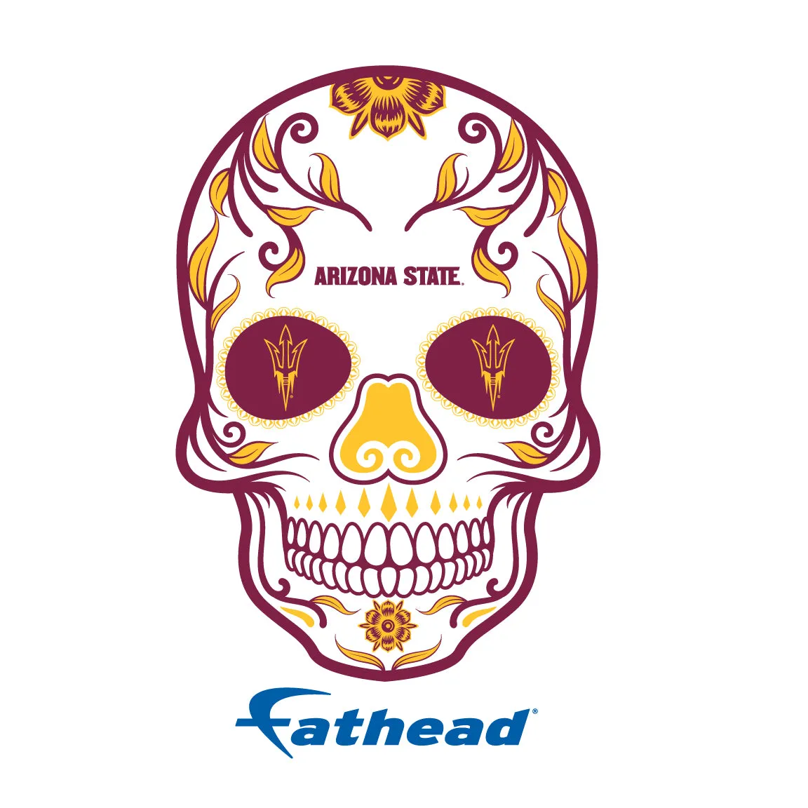 Arizona State Sun Devils:   Skull Minis        - Officially Licensed NCAA Removable     Adhesive Decal