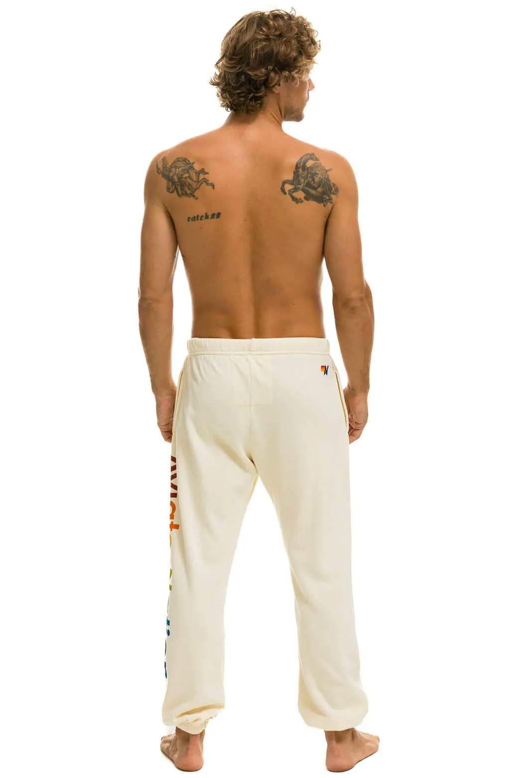 AVIATOR NATION SWEATPANTS - VINTAGE WHITE