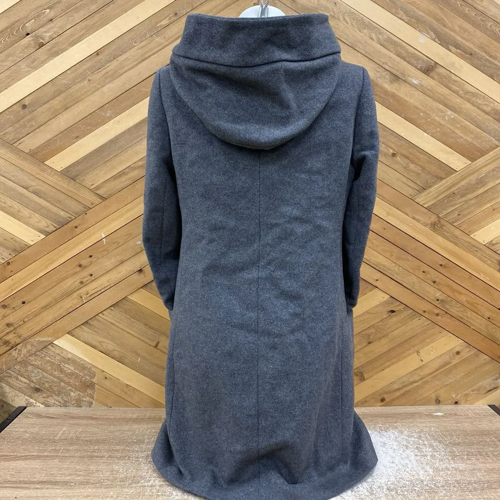 Babaton - Women's Long Wool/Cashmere Blend Coat - MSRP $450: Grey-women-SM