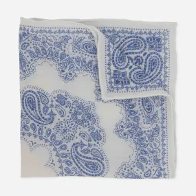 Bali Bandana White Pocket Square