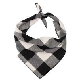 Bandana | Black & Off-White Buffalo Check