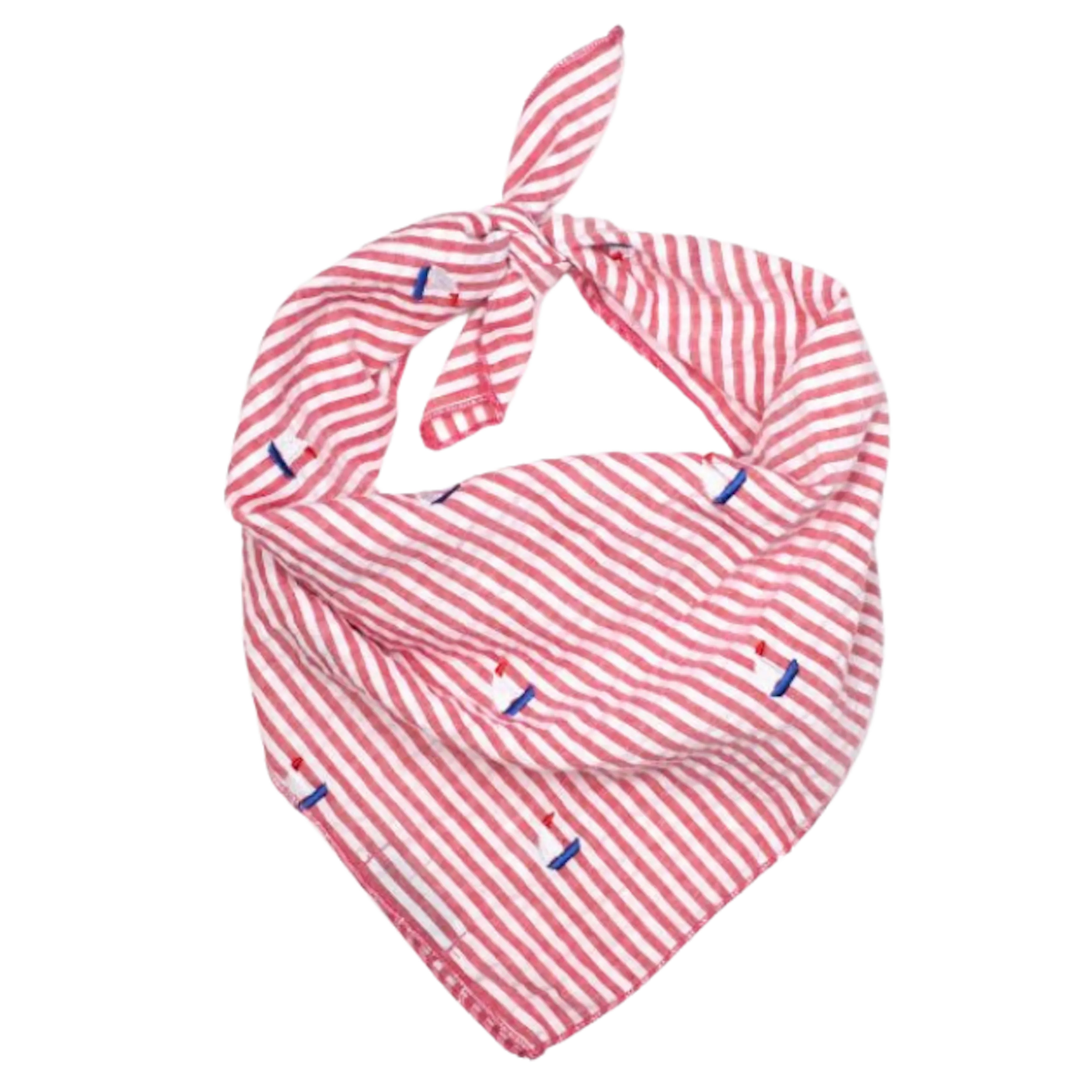 Bandana | Red Stripe Sailboat