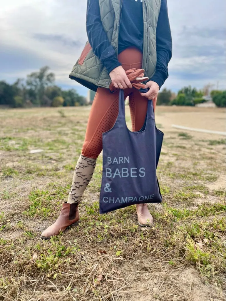 BARN BABE & CHAMPAGNE TOTE