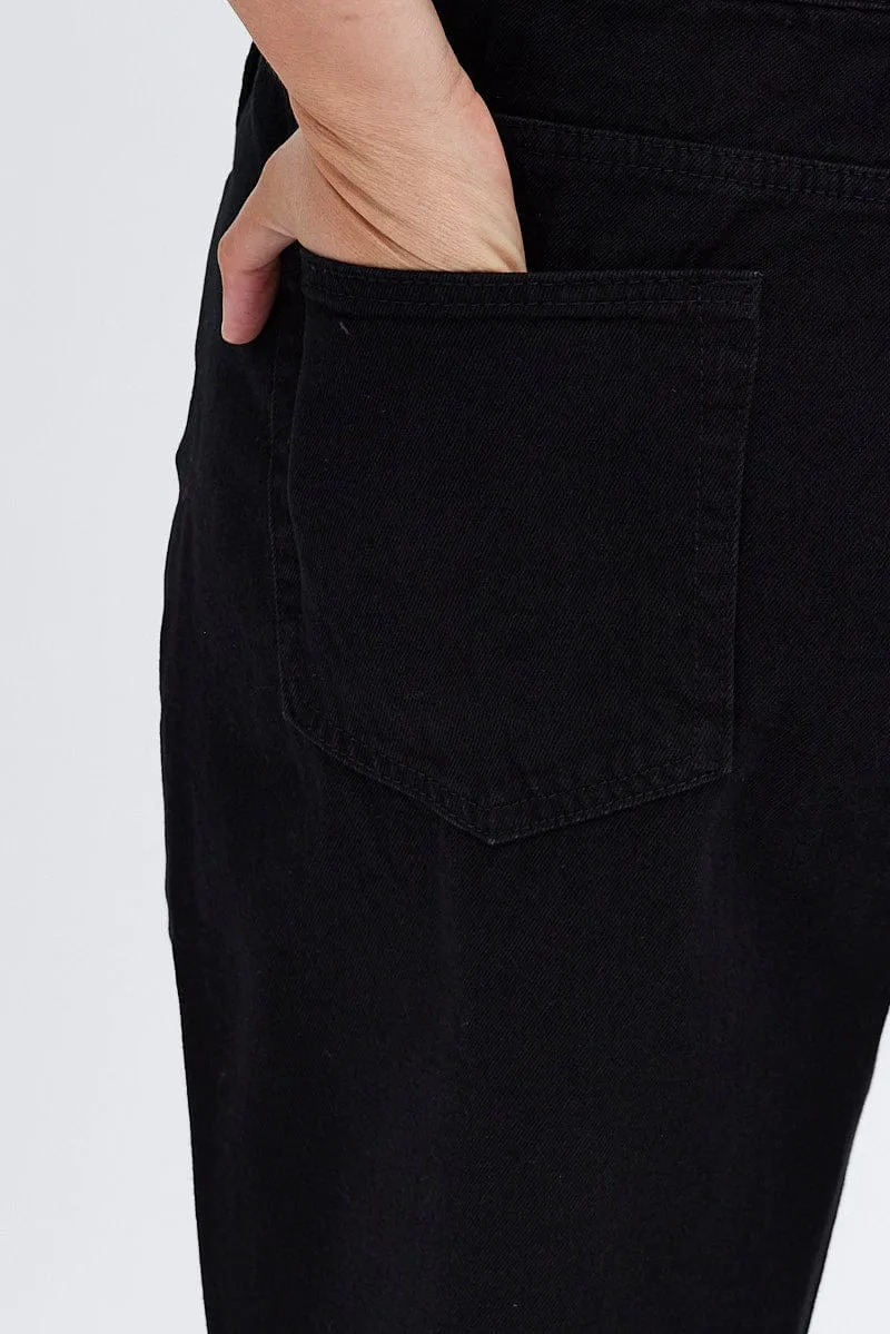 Black Denim Overall