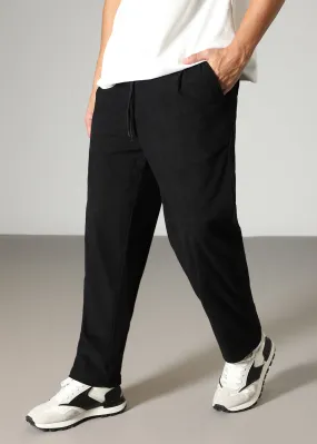 Black Drawstring Corduroy Pant