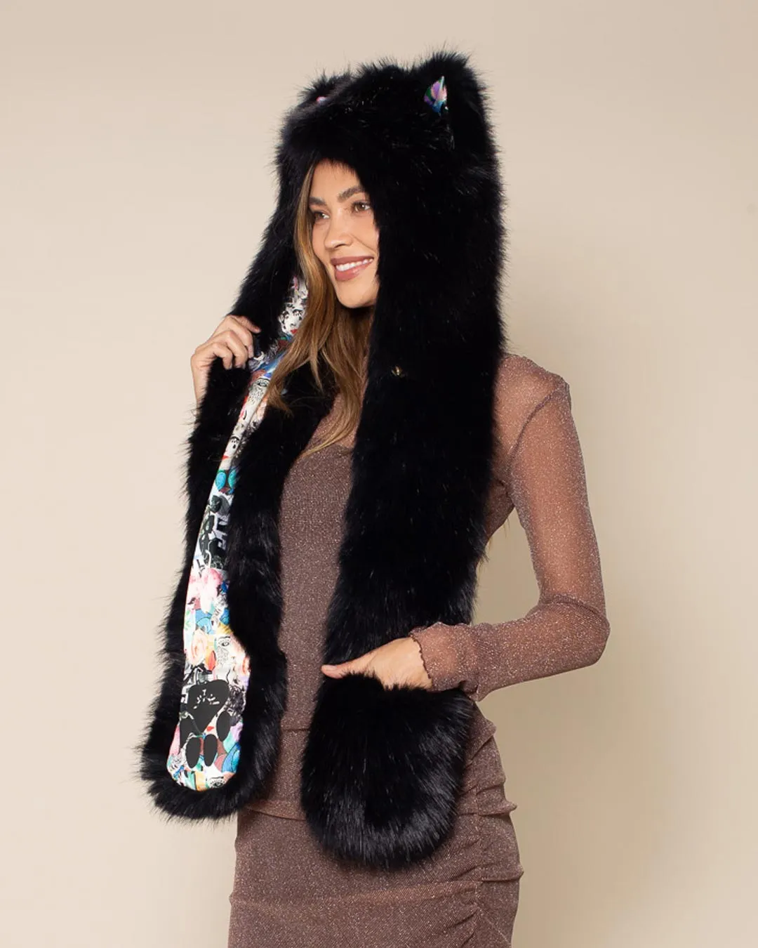 Black Fox Luxe Collector Edition Faux Fur Hood | Women's