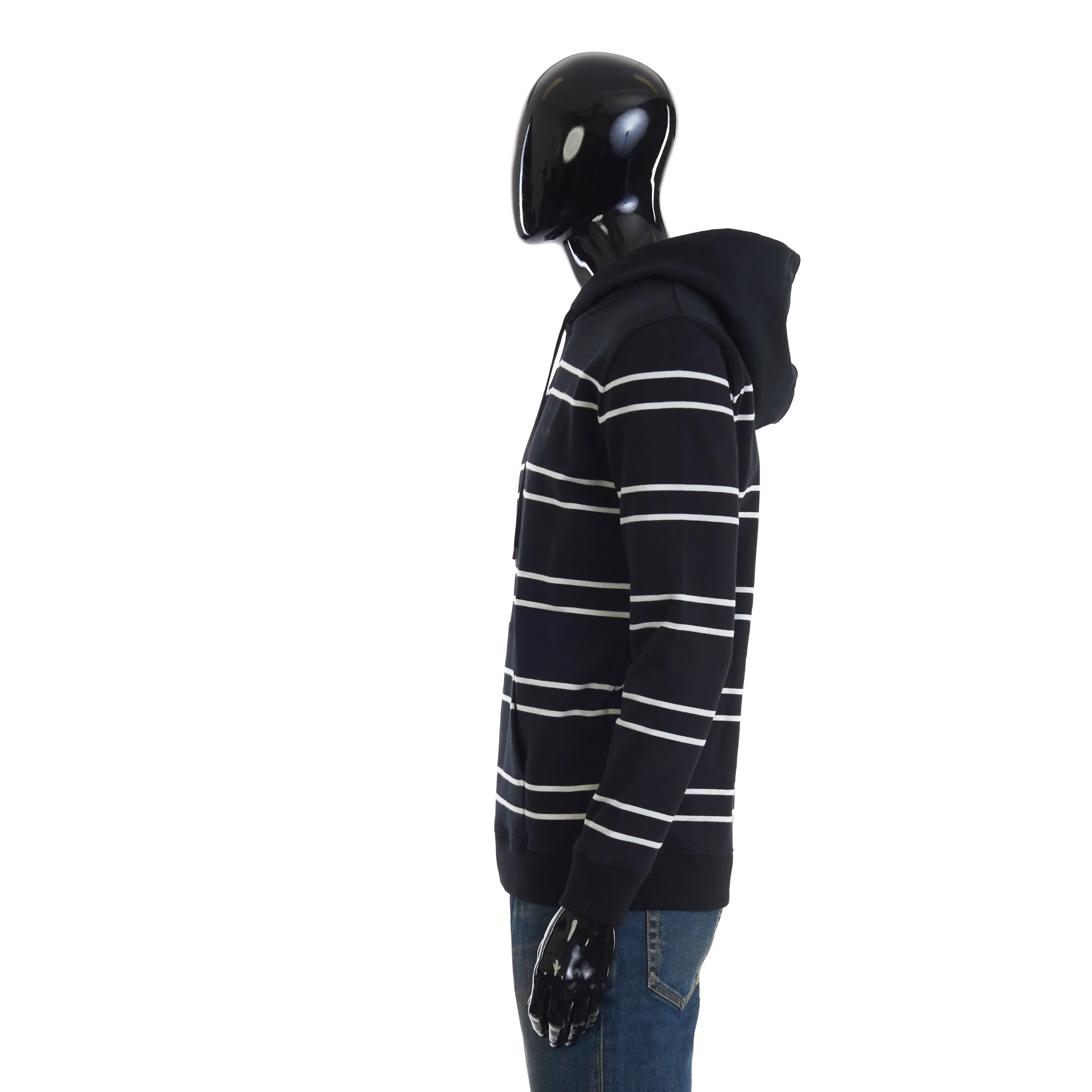 Black Saint Laurent Striped Hoodie