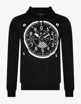 Black Watch Dial Wool-Blend Hoodie