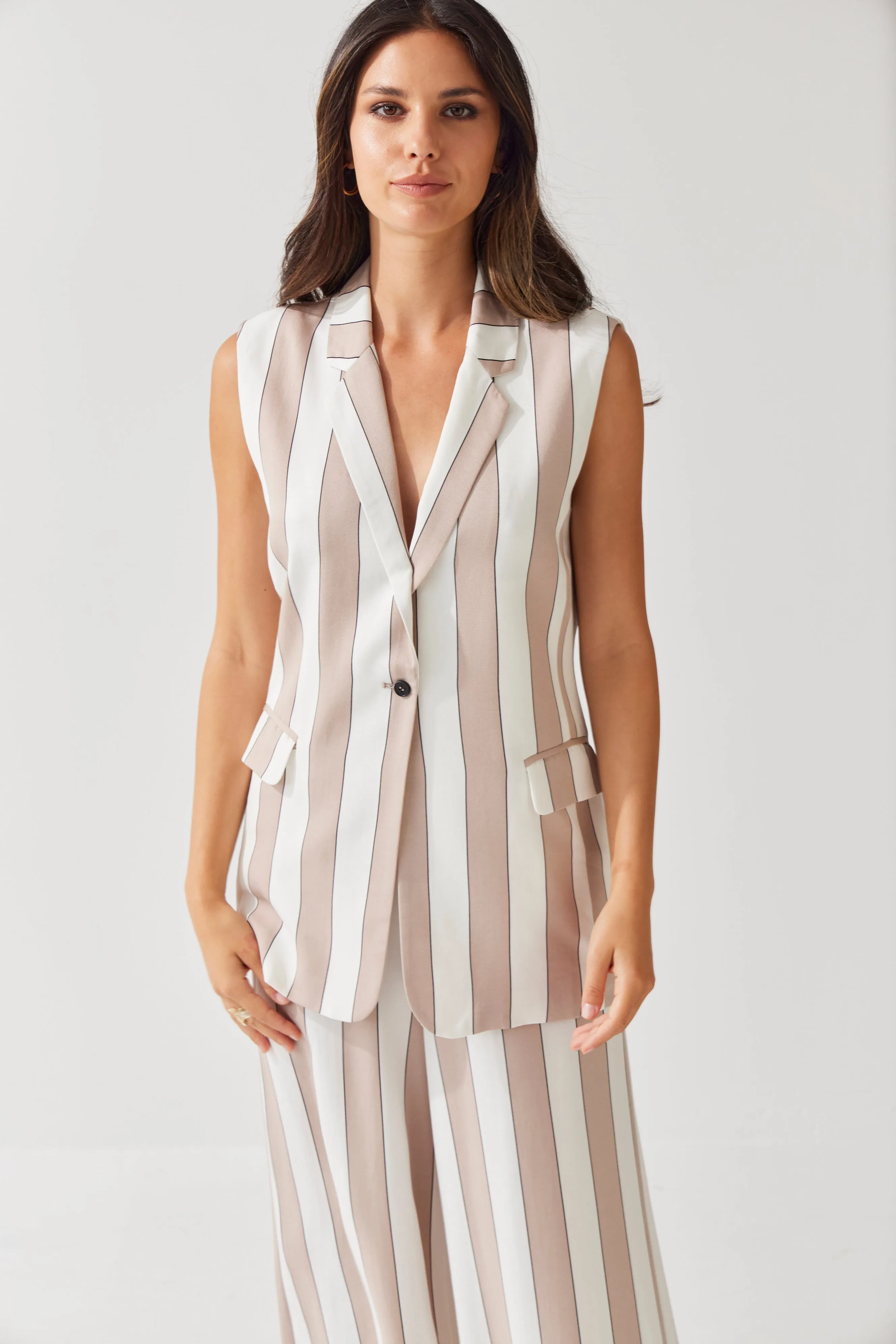 Boyfriend Vest | Desert Stripe