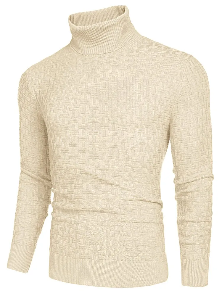 Casual Slim Fit Turtleneck Pullover Sweaters (US Only)