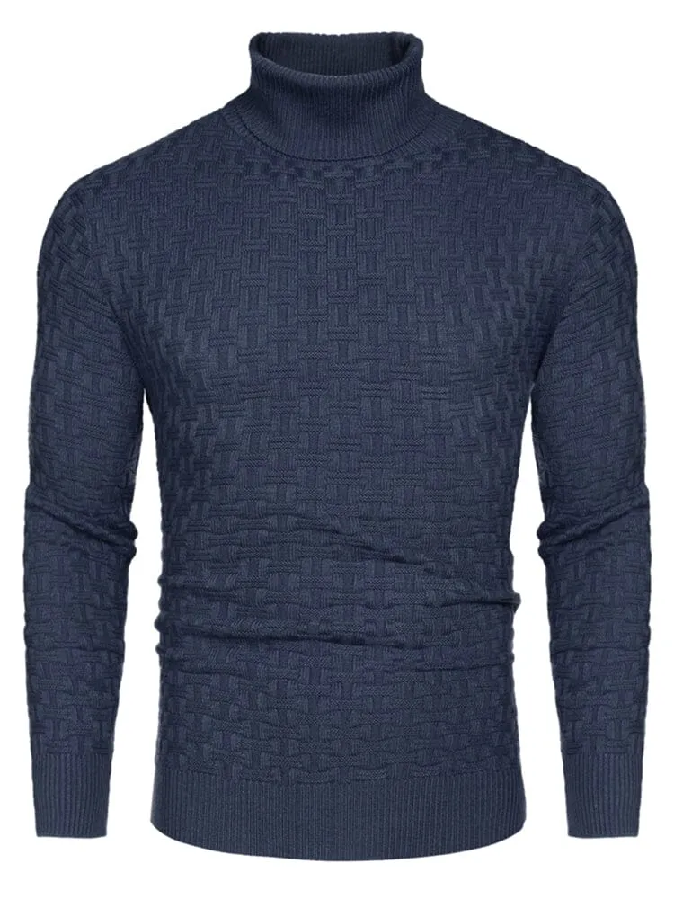 Casual Slim Fit Turtleneck Pullover Sweaters (US Only)