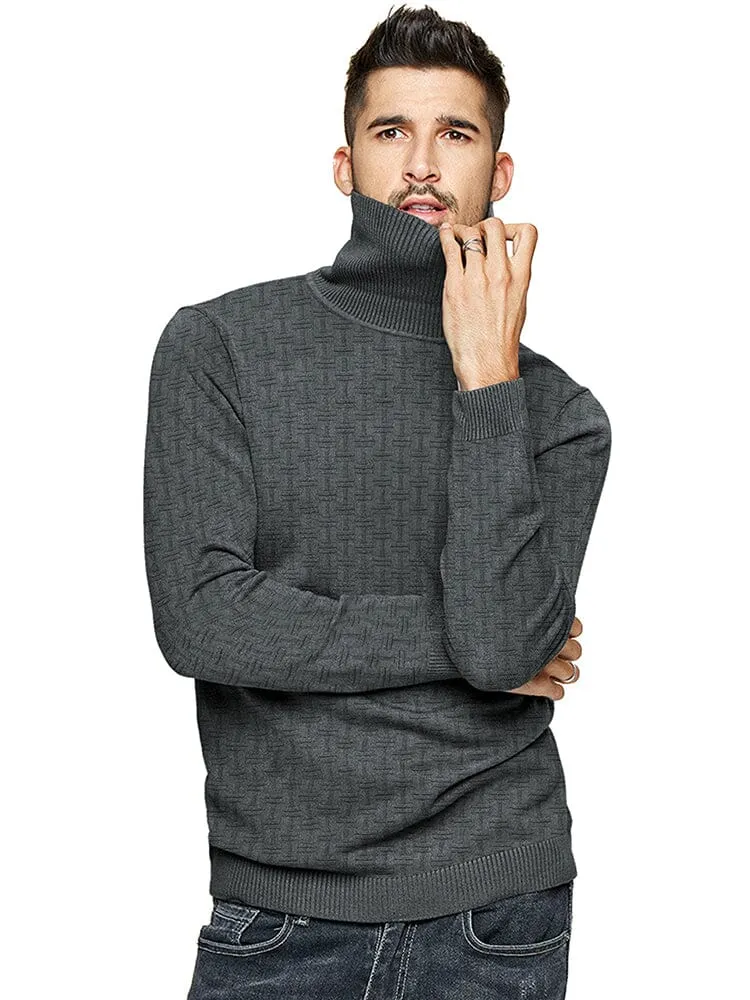 Casual Slim Fit Turtleneck Pullover Sweaters (US Only)