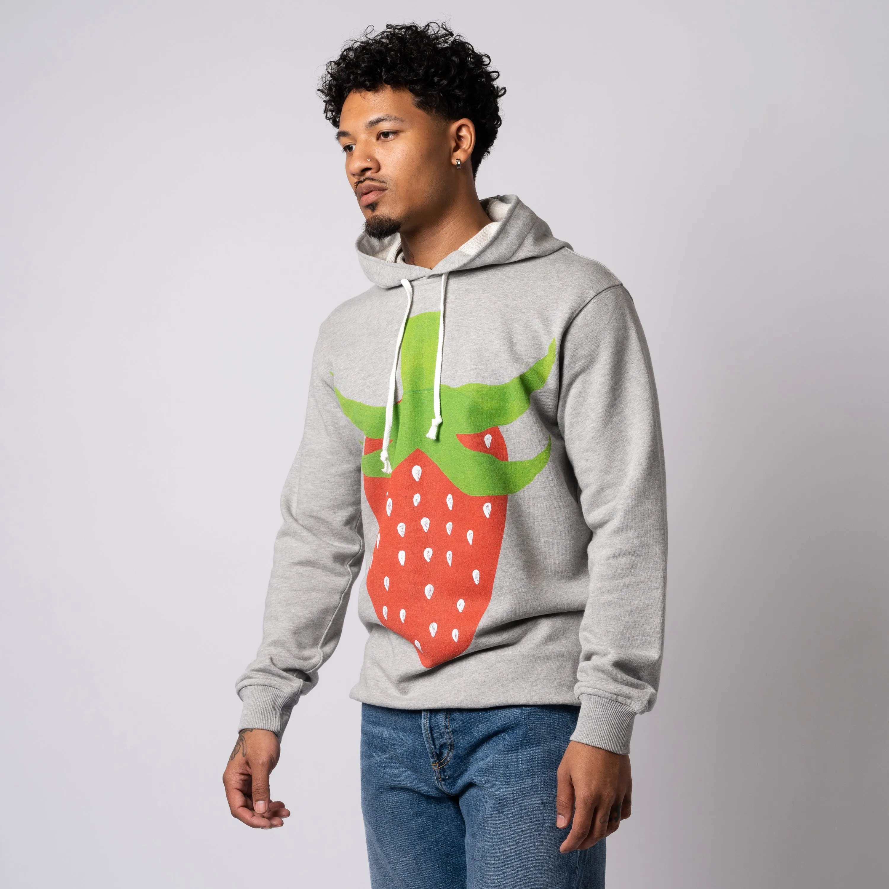 CDG SHIRT Brett Westfall Big Strawberry Hoodie FK-T002-S23-1 Grey