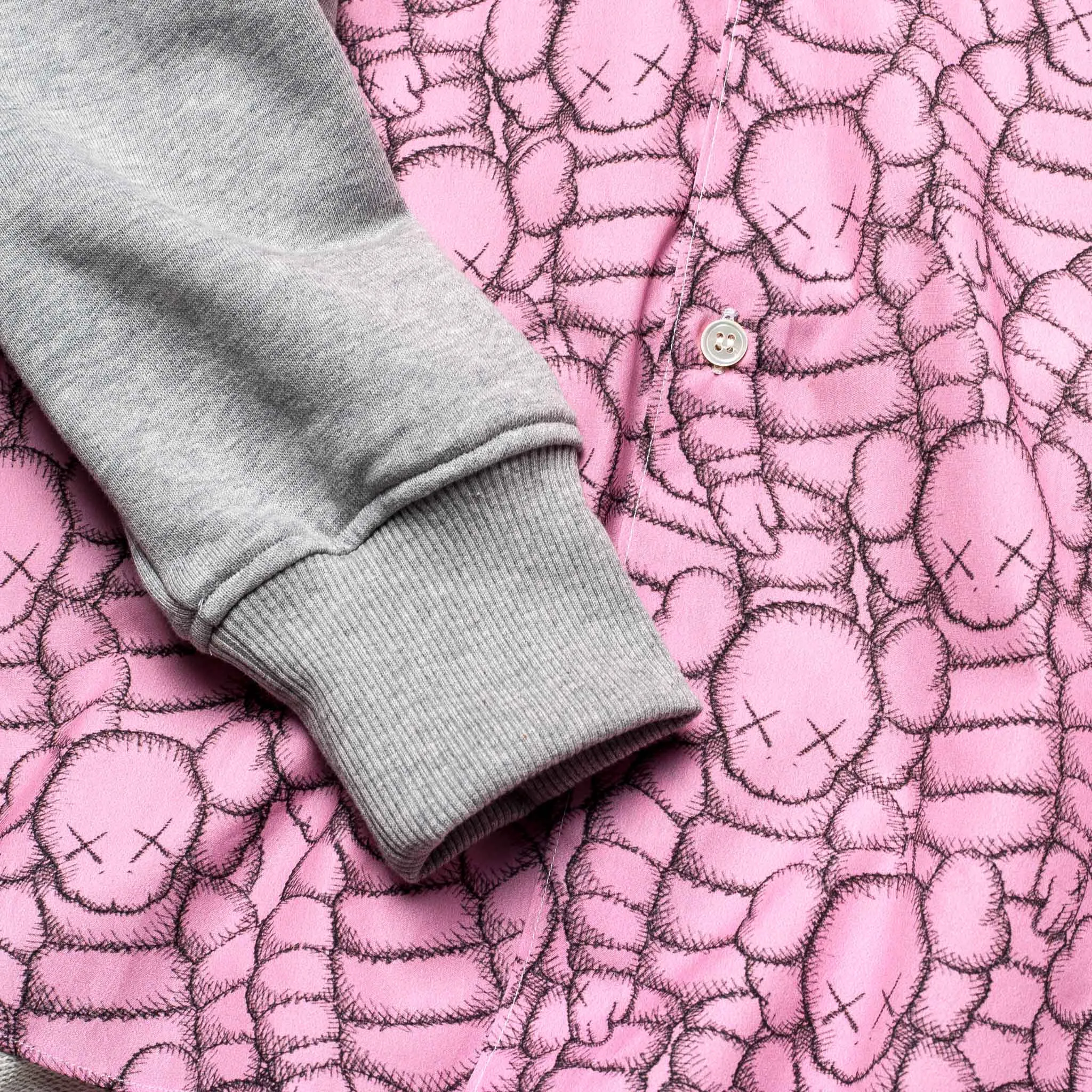 CDG x KAWS FH-B024 Button Hood Grey Pink