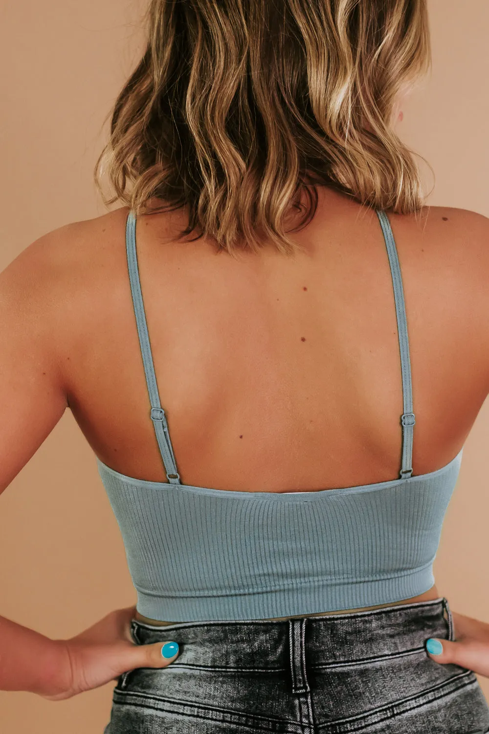 Chandler Cross Back Crop, Teal