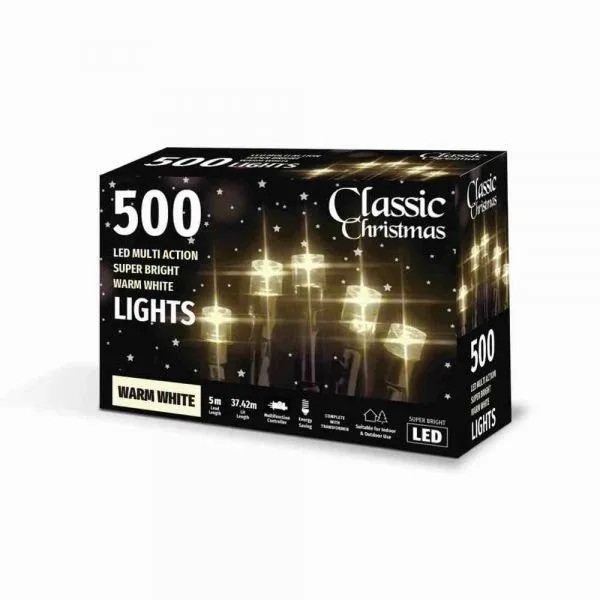 Classic Christmas 500L Super Bright LED Lights - Cool White | CCC011894