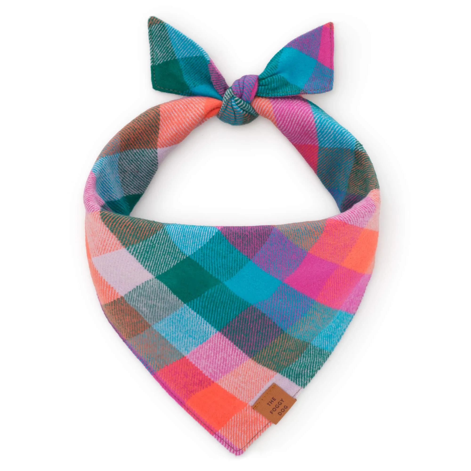 Color Pop Plaid Flannel Dog Bandana