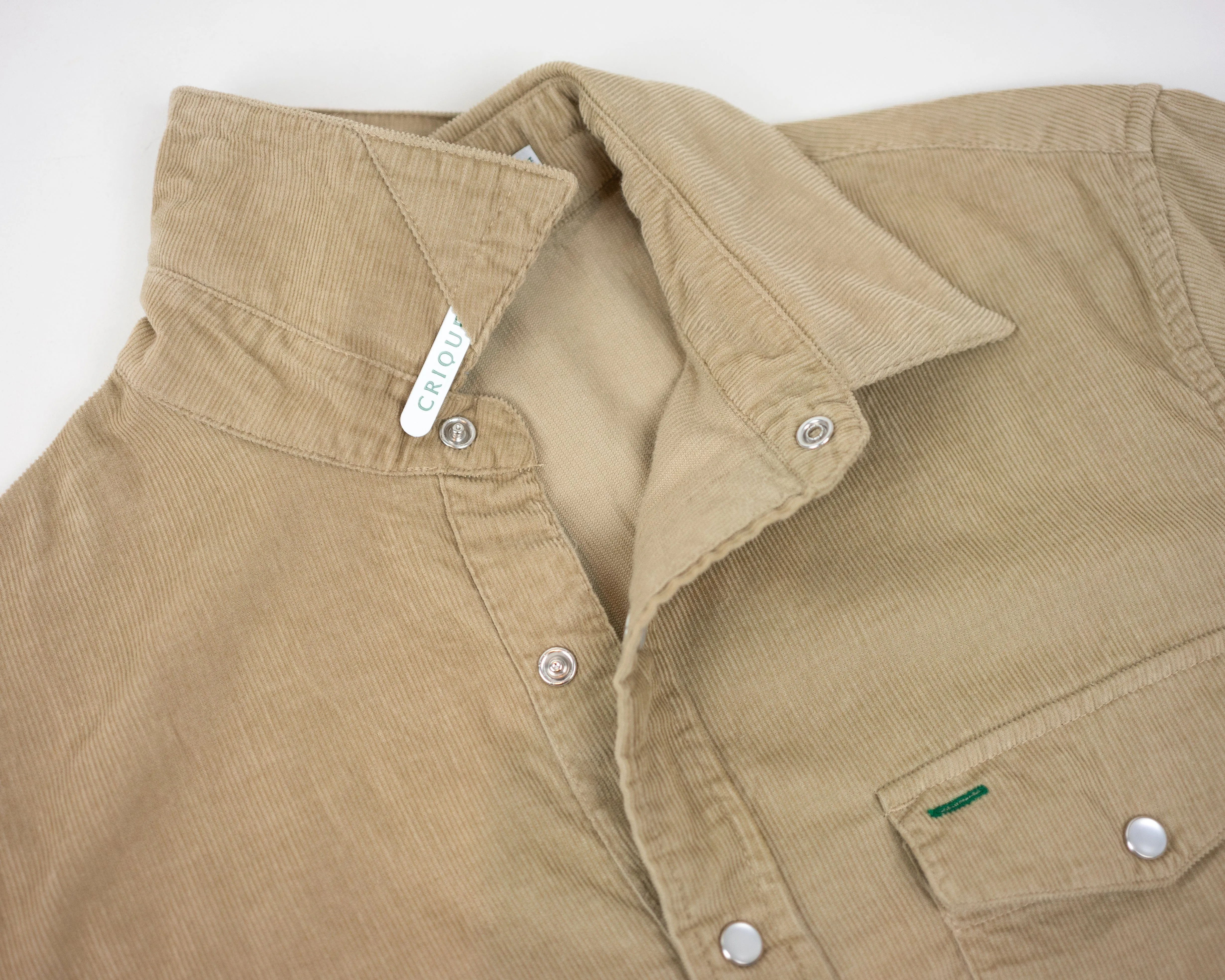 Corduroy Pearl Snap - Sand