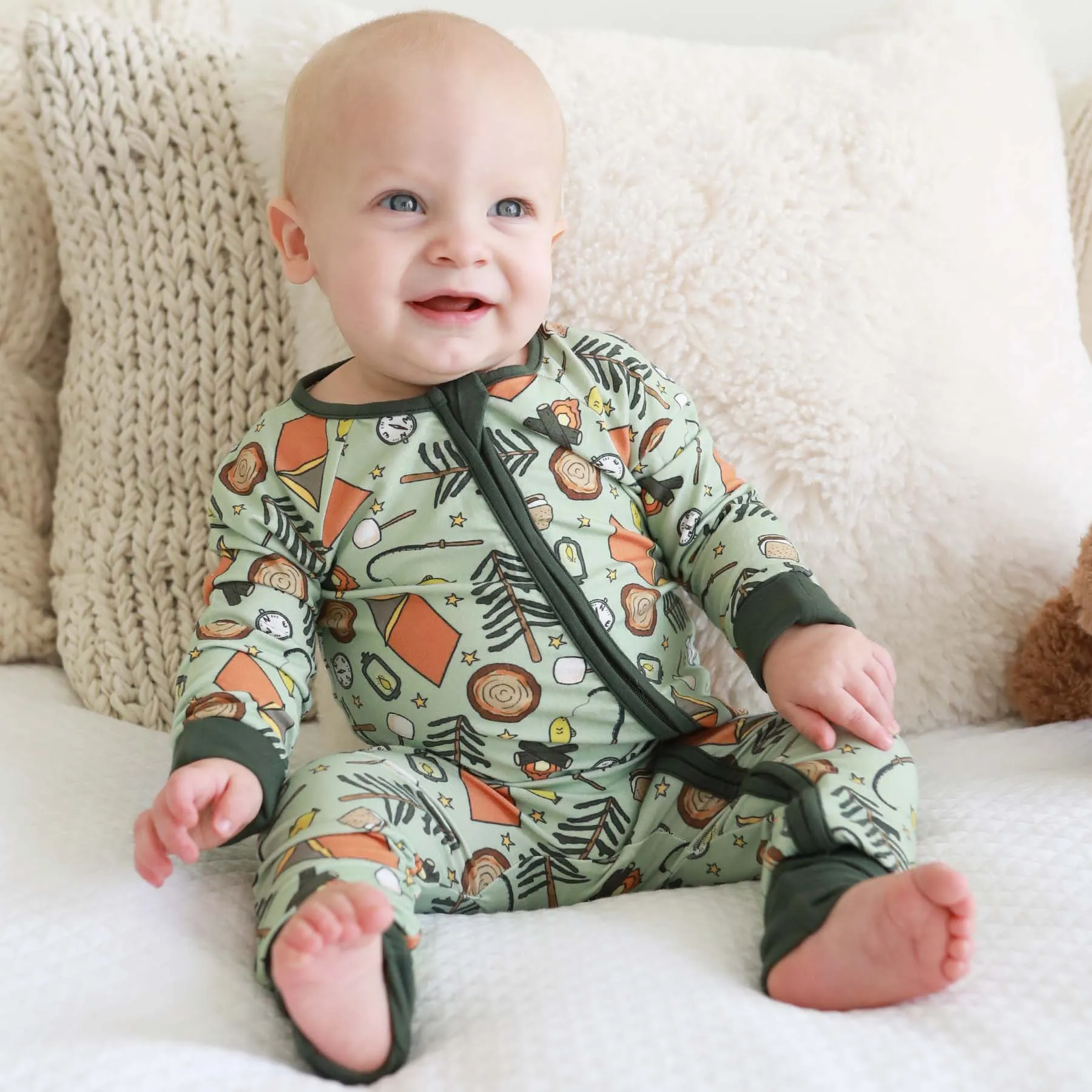 Cozy Camper Convertible Zip Romper