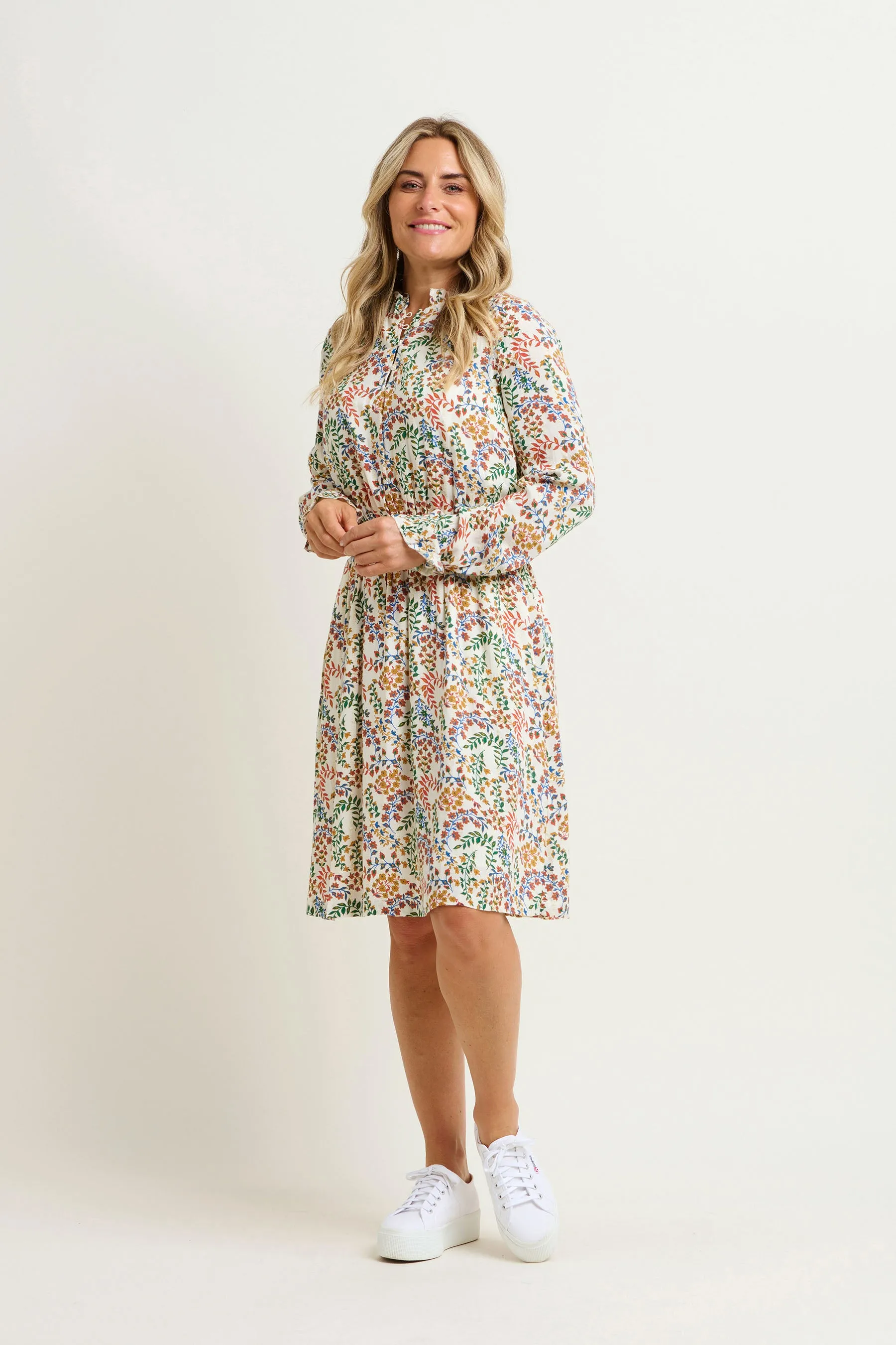 Cream Floral Paisley Dress