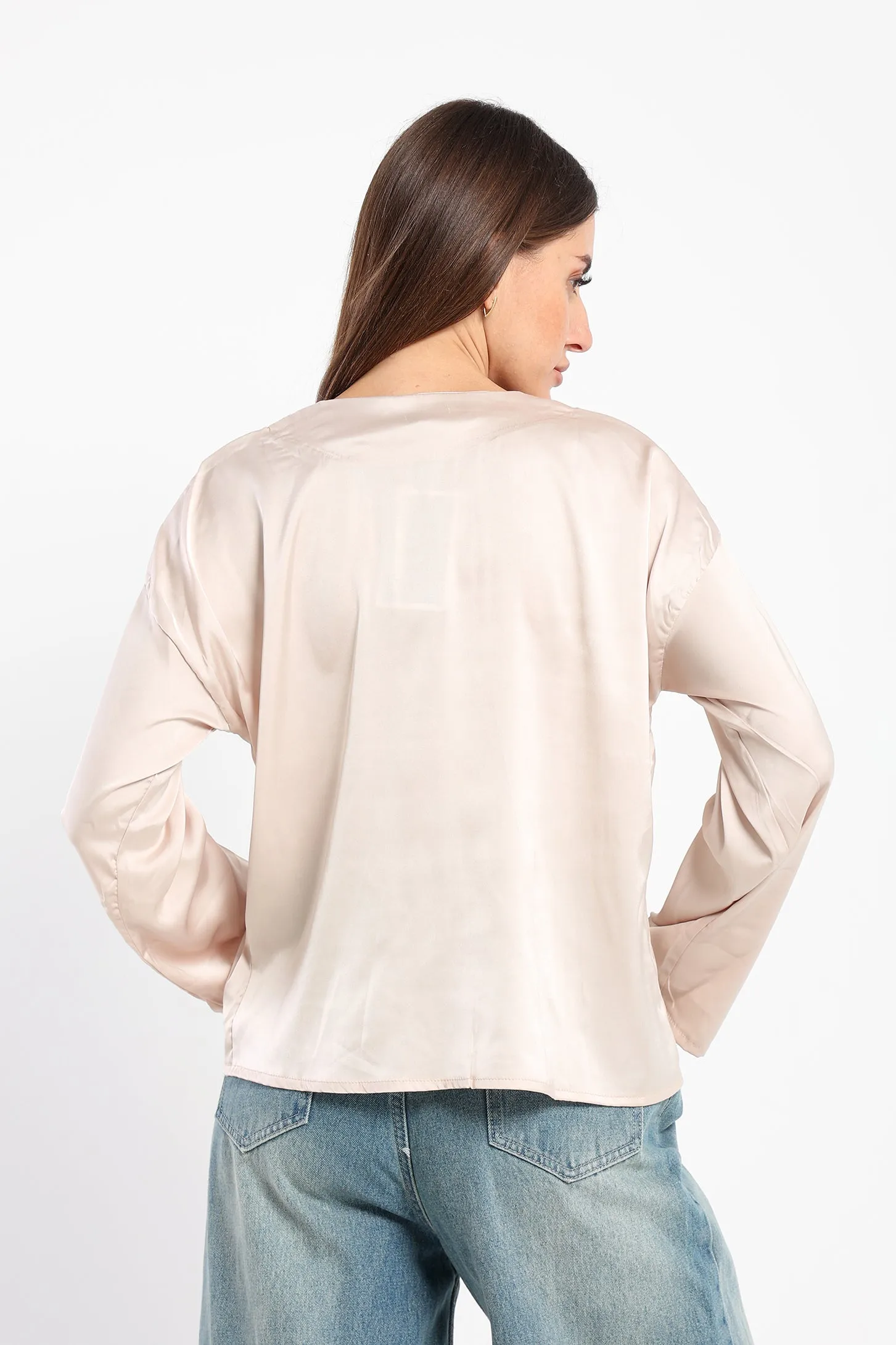 Cropped Blouse - Beige