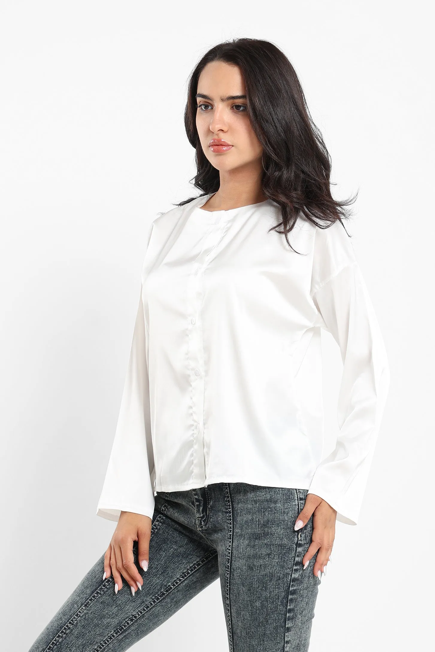 Cropped Blouse - White