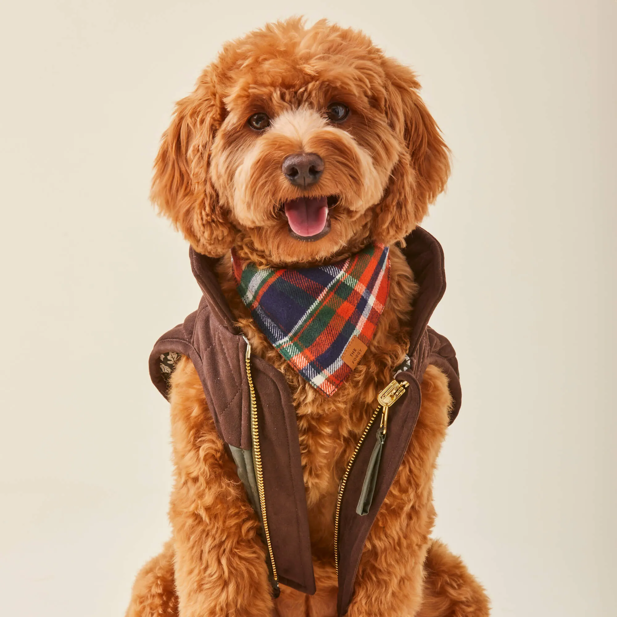 Dakota Plaid Flannel Dog Bandana