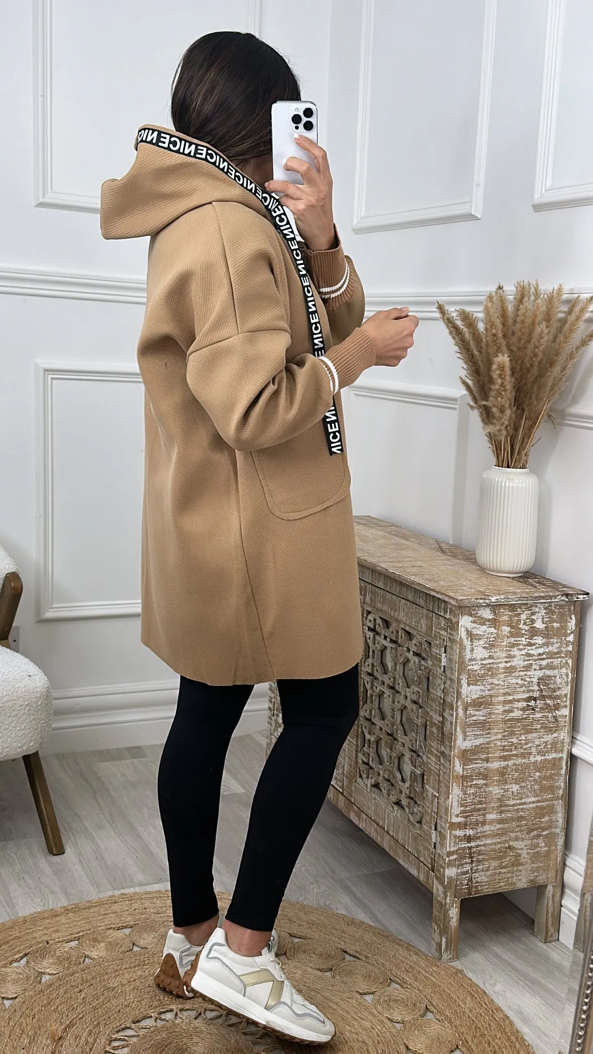 Damira Camel Unlined Cuff Jacket