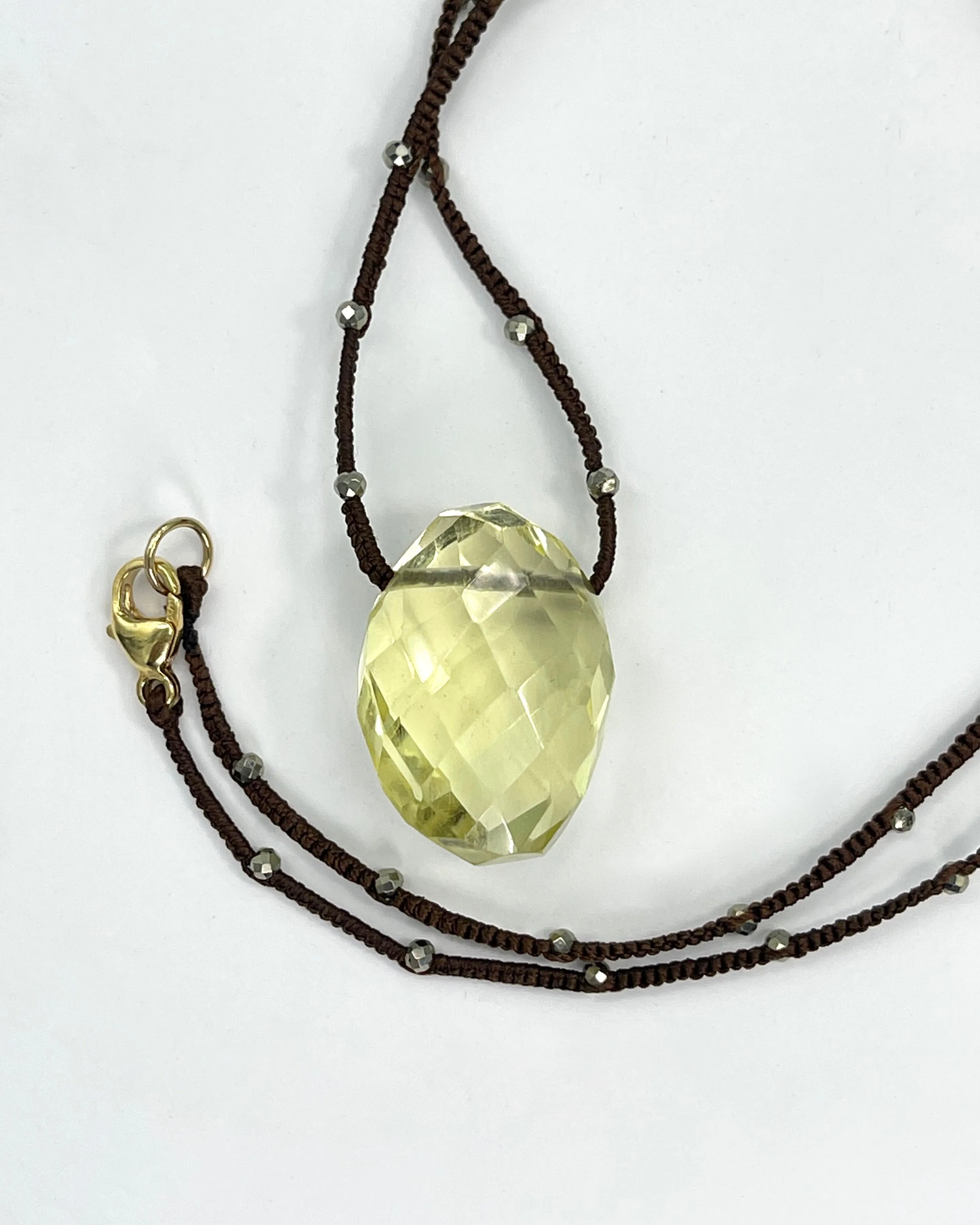 Danielle Welmond Lemon Quartz Nugget Necklace