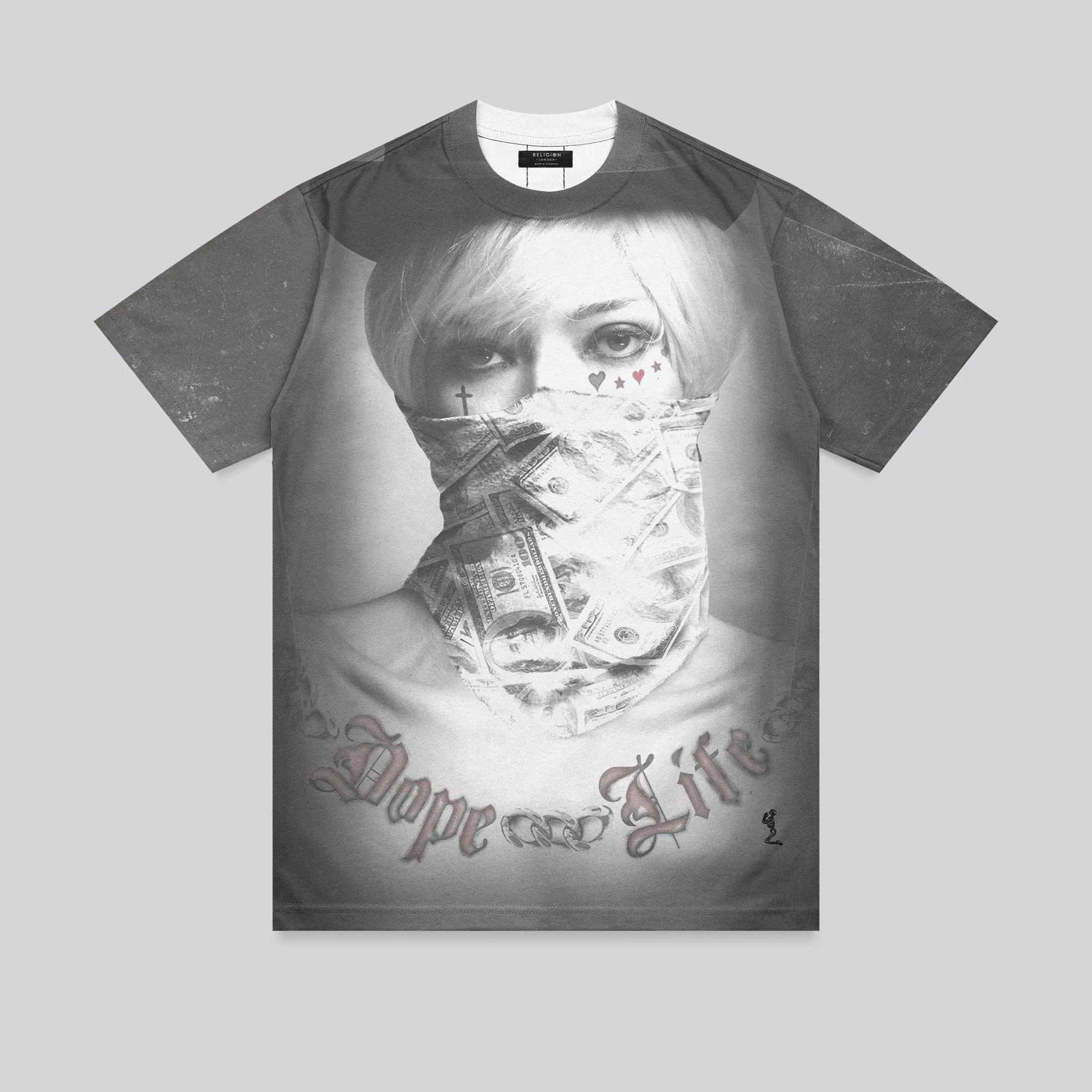 DOPE LIFE T-SHIRT WASHED CHARCOAL