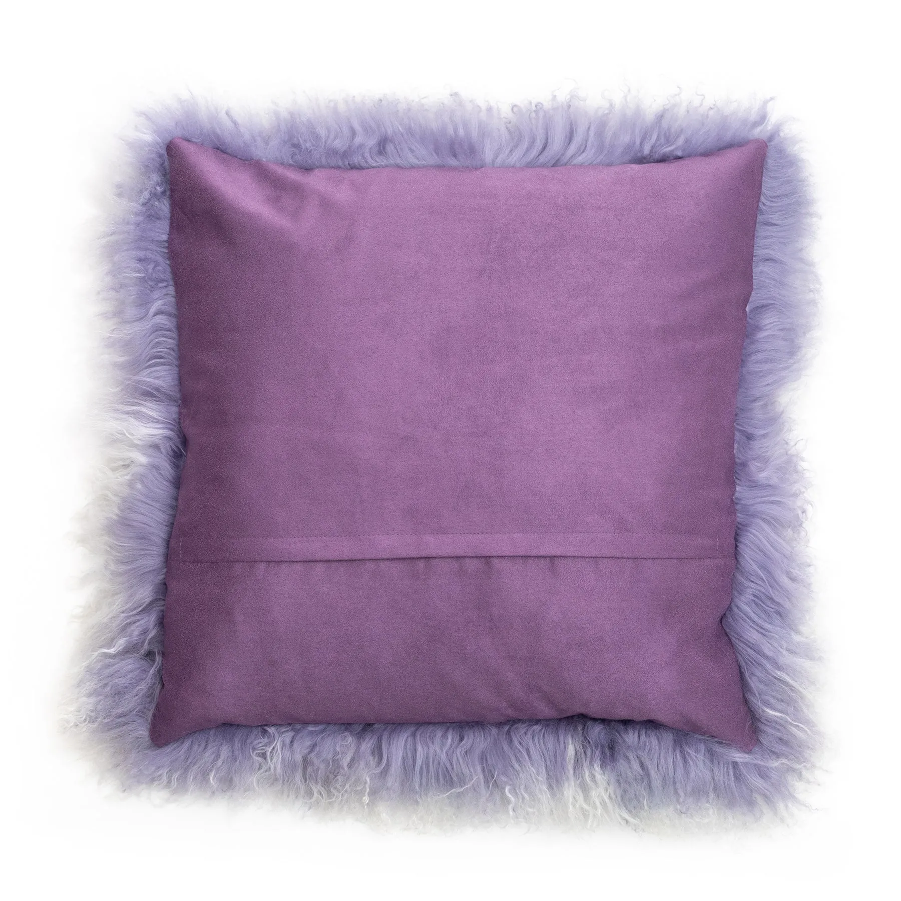 Double Dipped Mongolian Fur in Amethyst | Luxe Fur Collection | Pillow