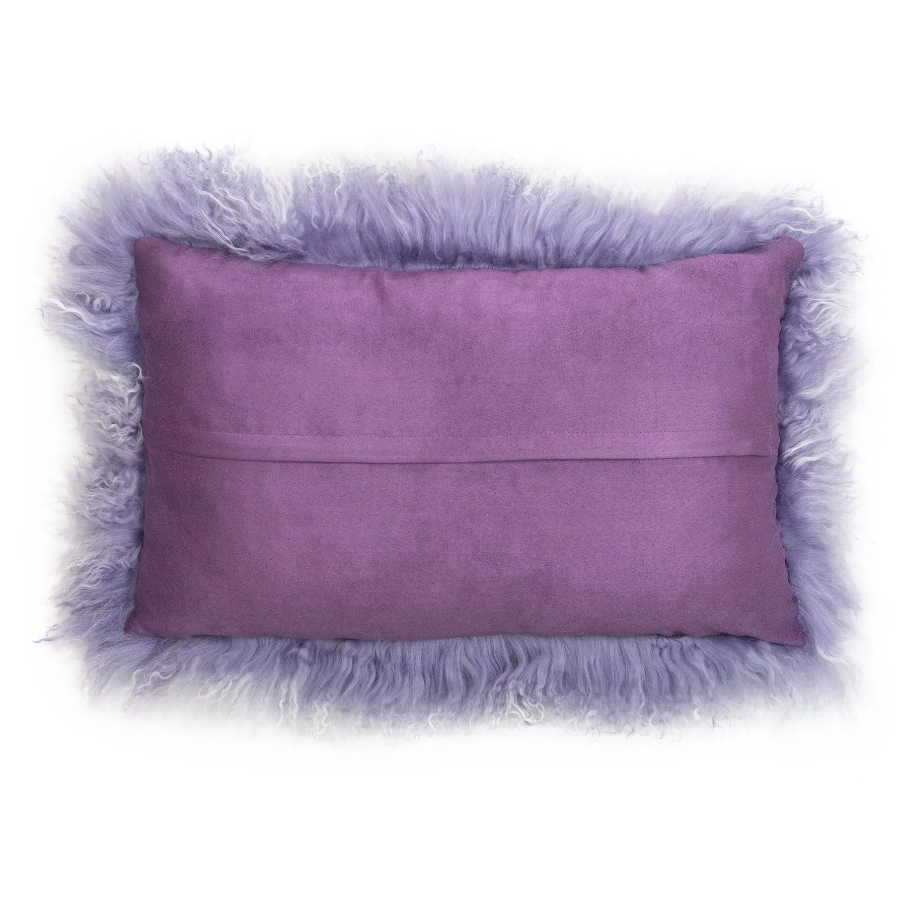 Double Dipped Mongolian Fur in Amethyst | Luxe Fur Collection | Pillow