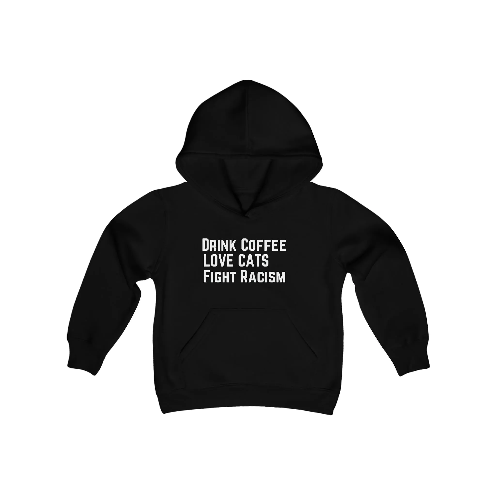 Drink Coffee Love Cats Youth Hoodie