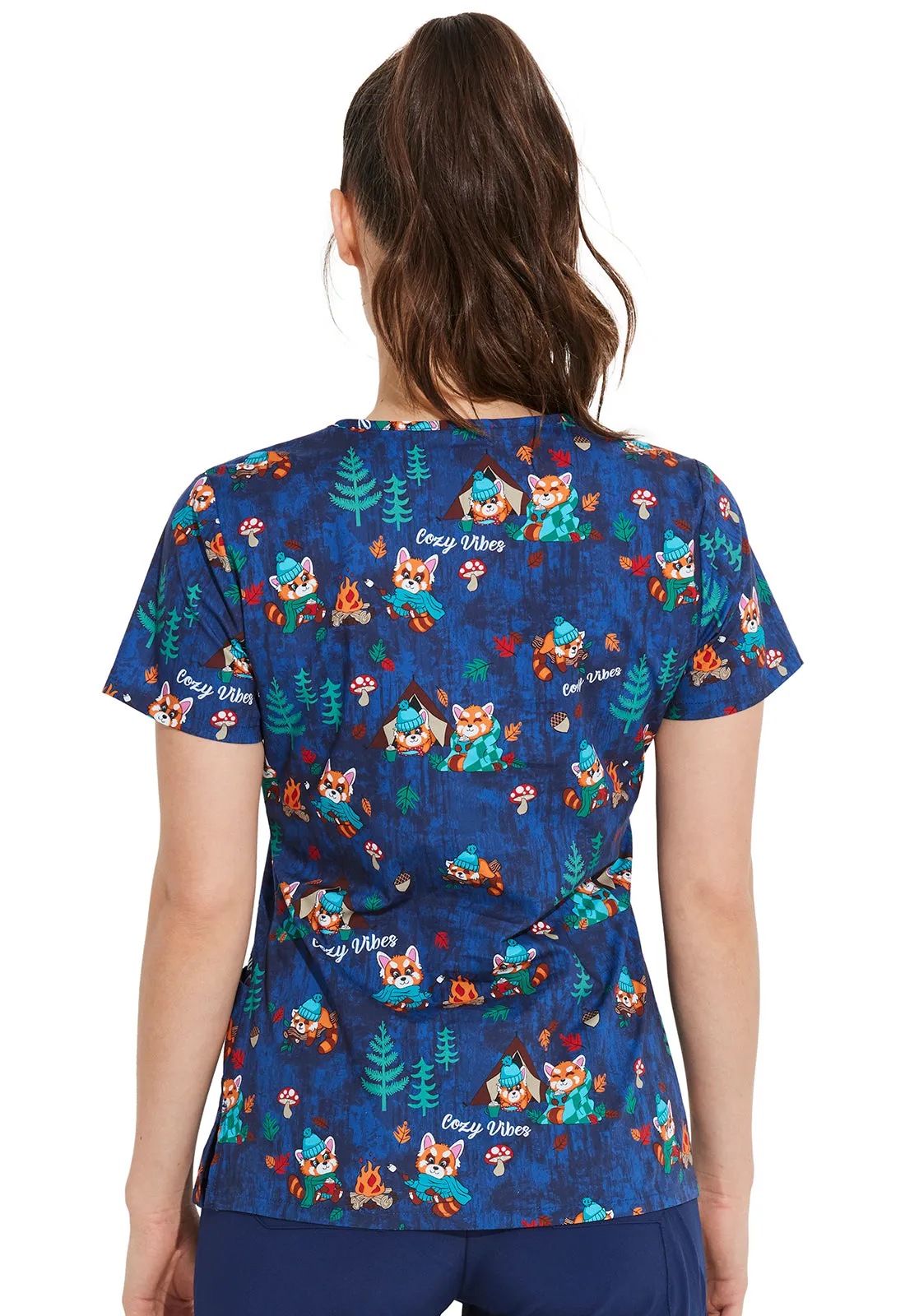 EDS Essentials - Women's V-Neck Print Top