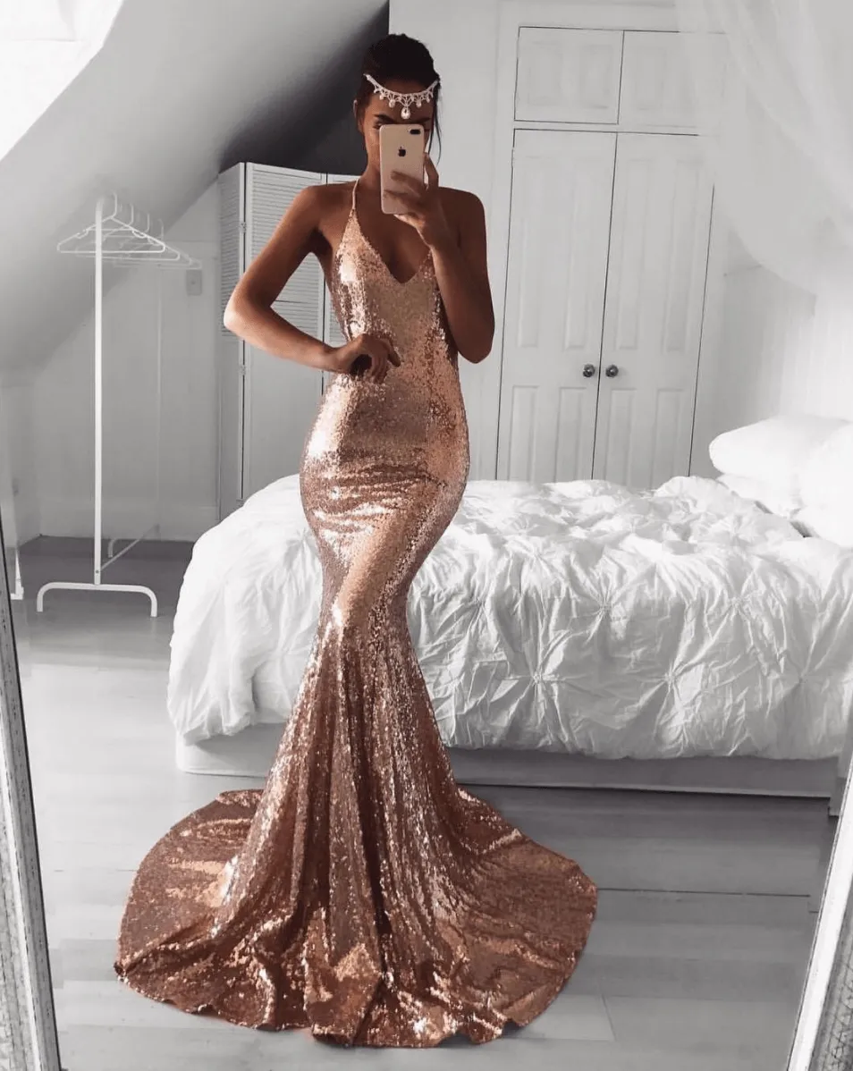 Estelle Gown - Rose Gold (L & XL - Clearance Sale)