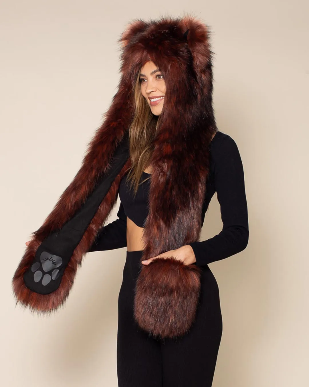 Ethiopian Red Wolf Collector Edition Faux Fur Hood | Women's