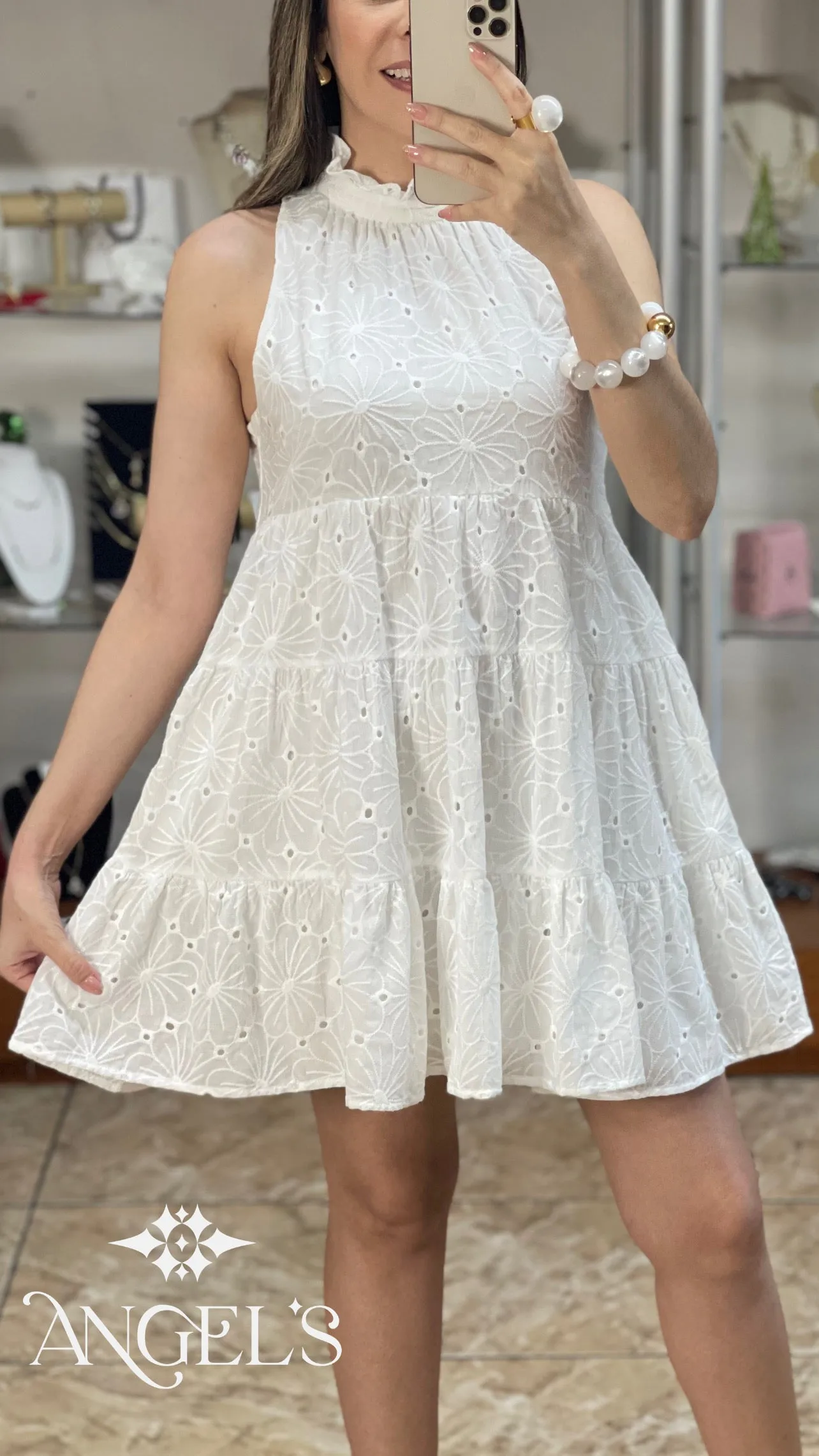 Eyelet Babydoll Dress