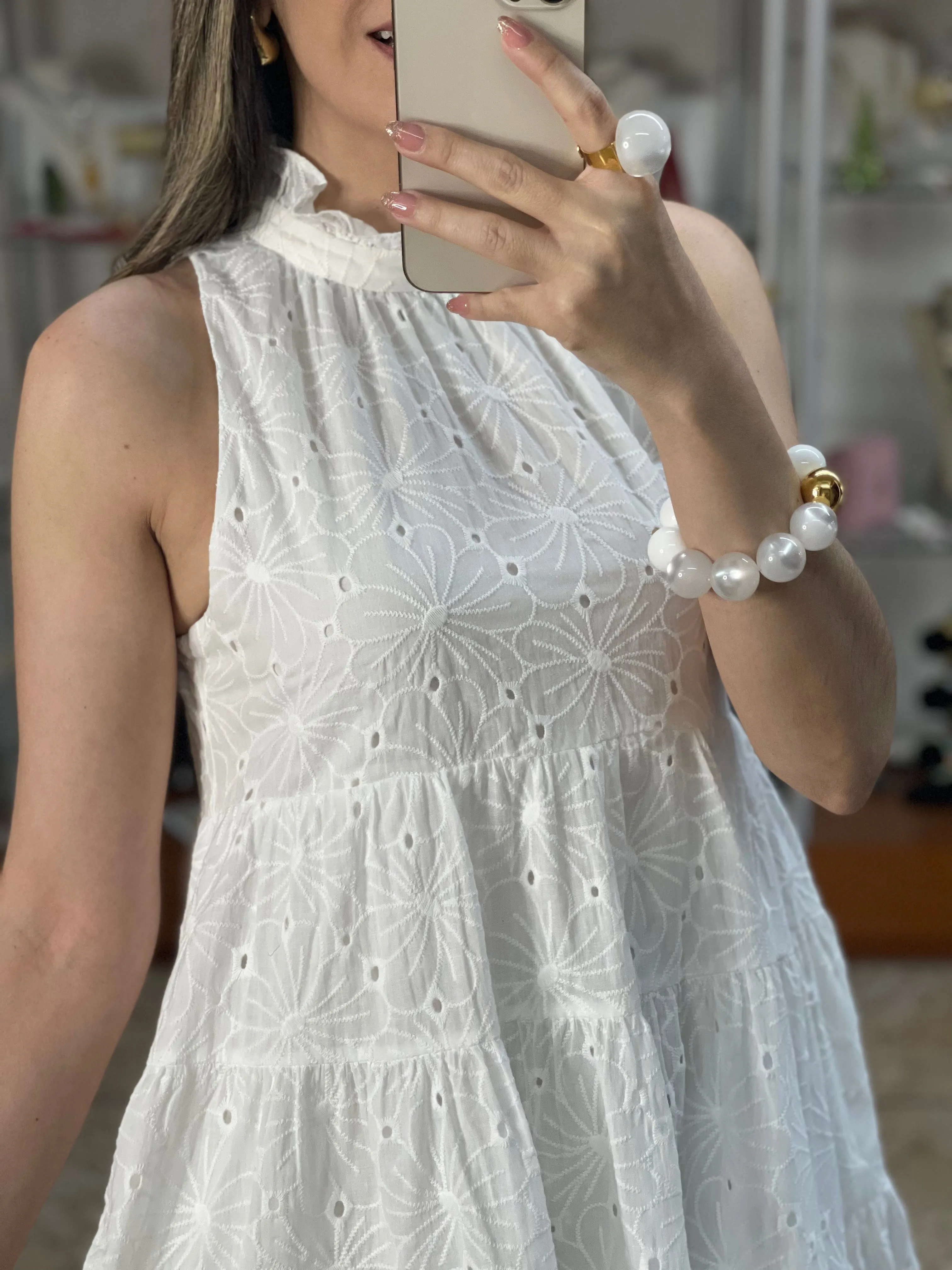 Eyelet Babydoll Dress