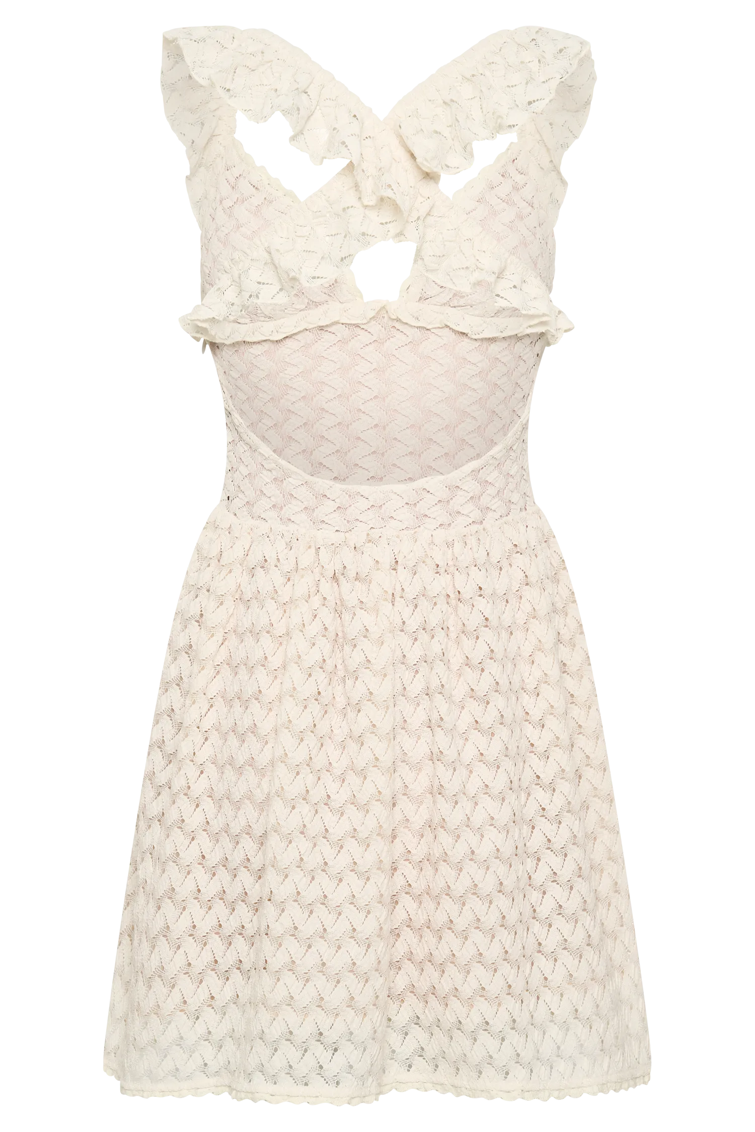 Ezra Lace Mini Dress - Ivory